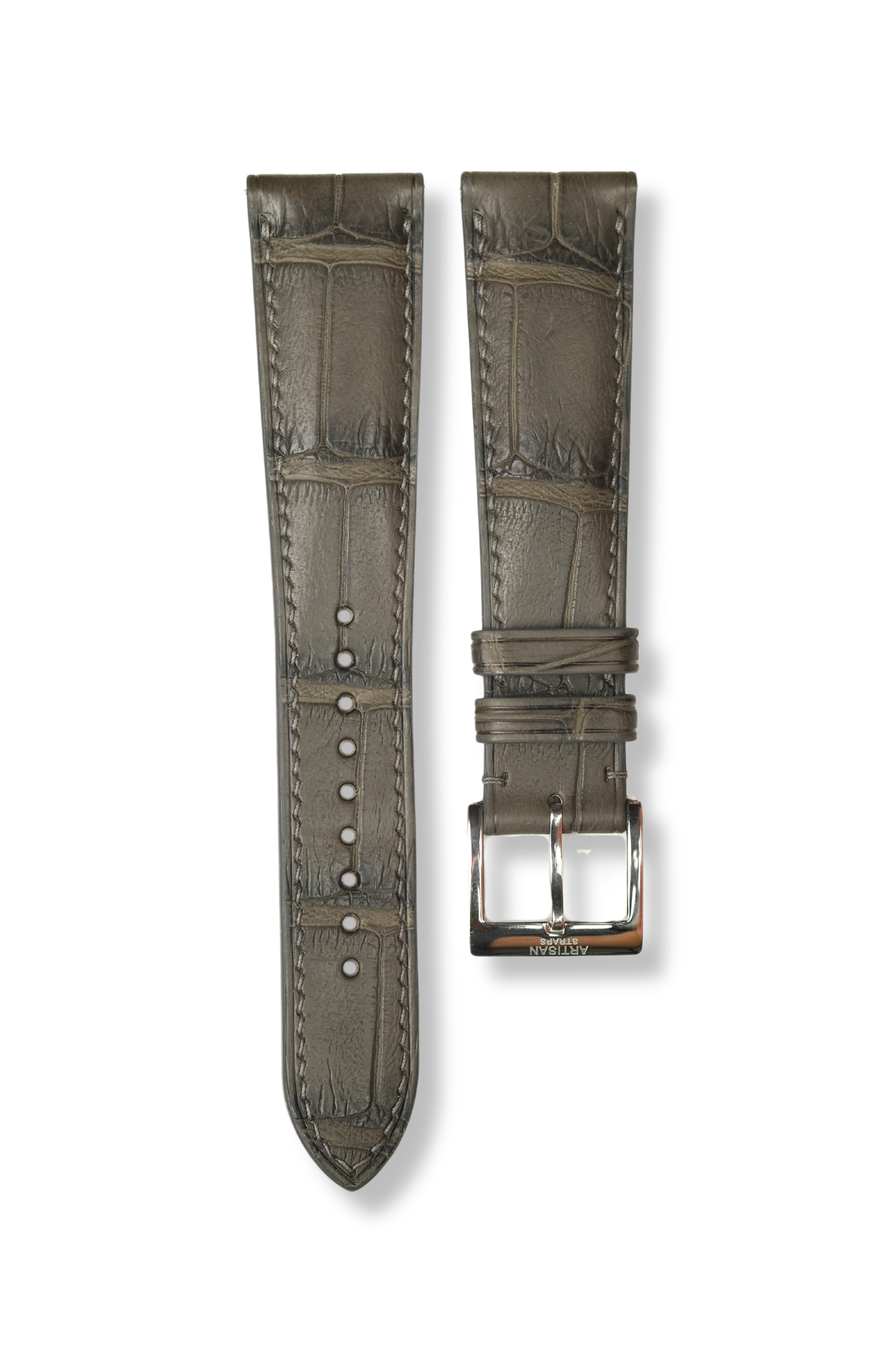 Elephant Grey Alligator Leather Strap