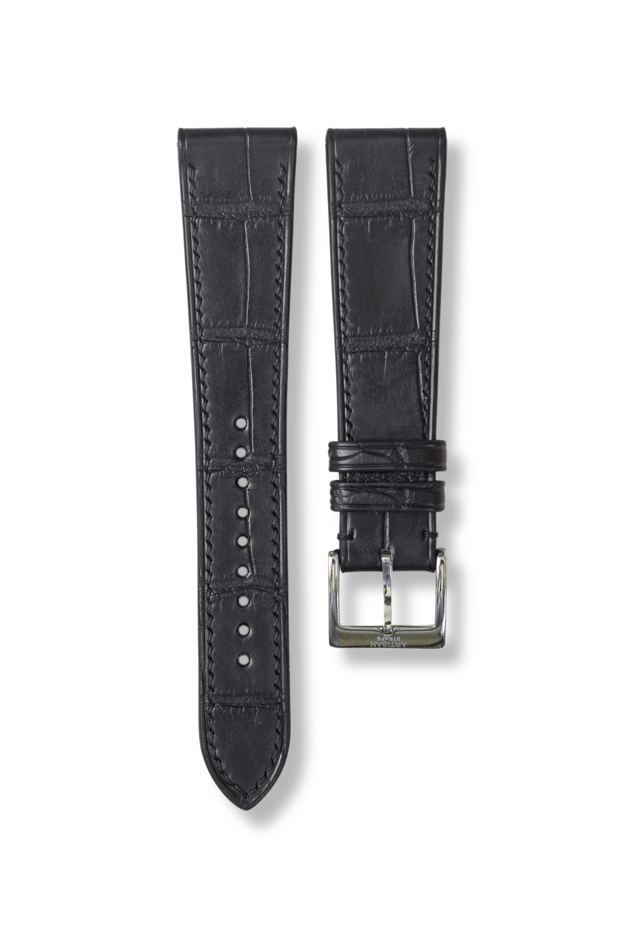Black Alligator Leather Strap - Artisan Straps