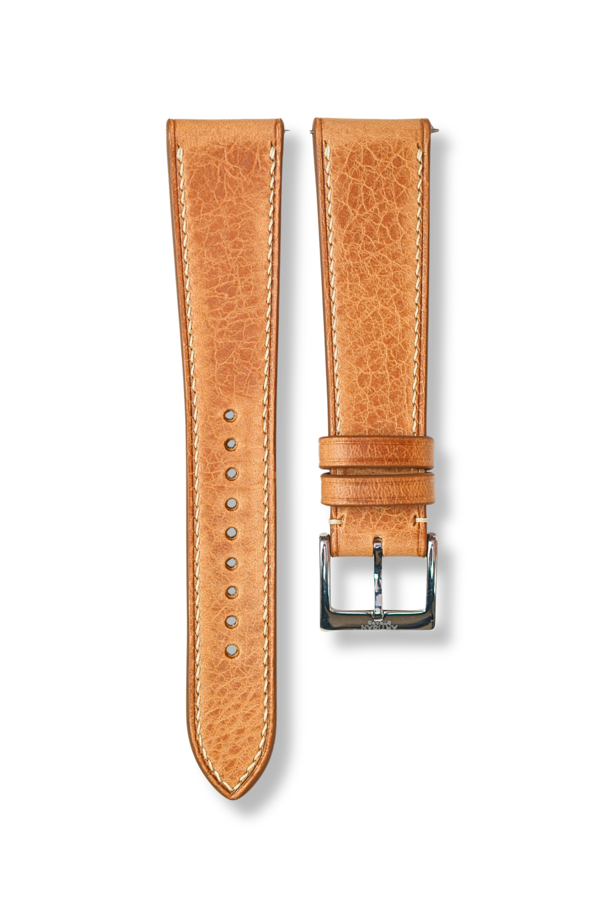 Natural Italian Waxy Leather Strap - Artisan Straps