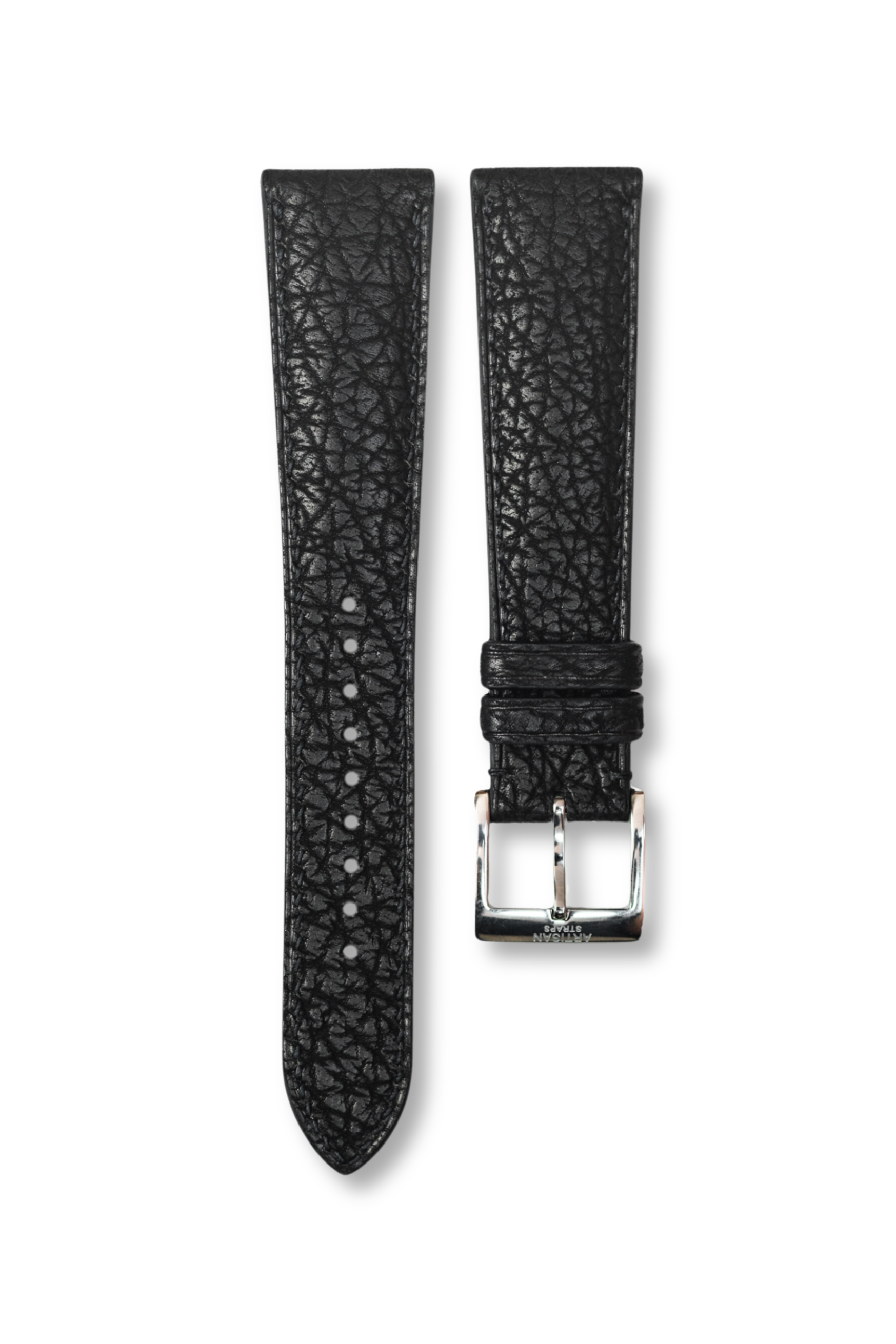 Correa de piel de tiburón negro