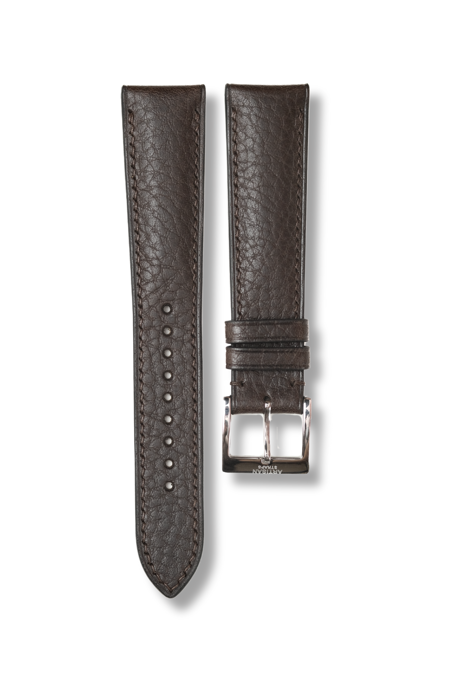 Dark Brown Minerva Box (Padded) Leather Strap - Artisan Straps
