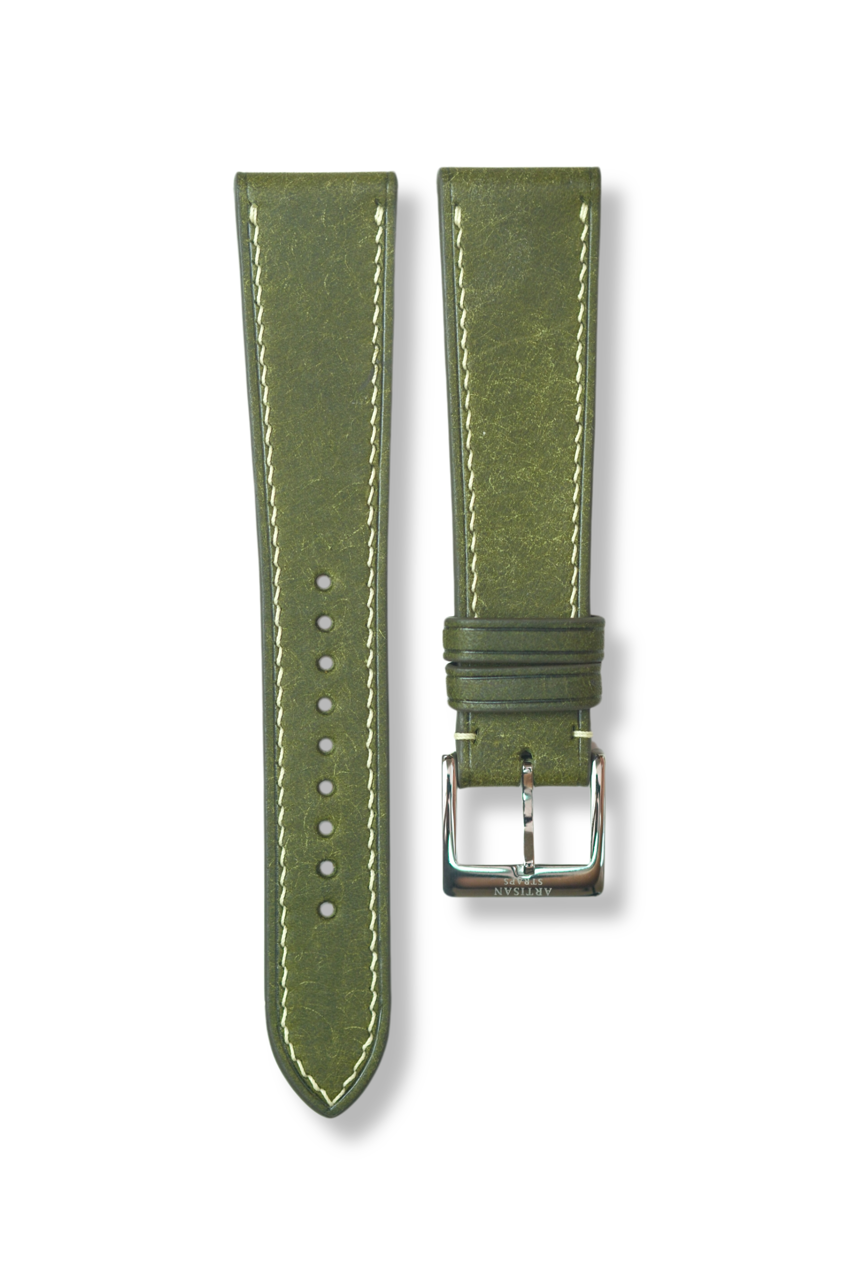 Olive Pueblo Leather Strap - Artisan Straps