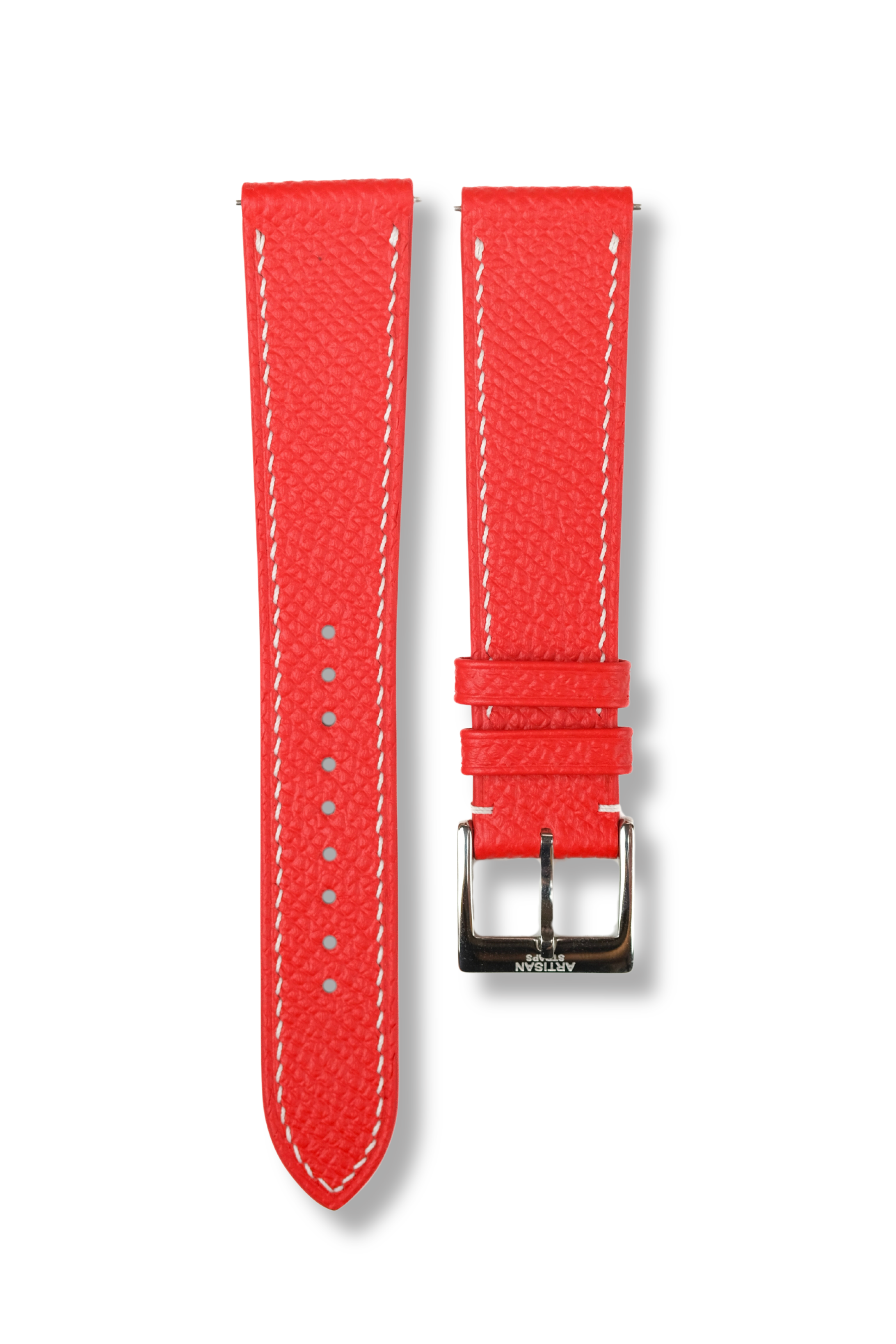Red Epsom Leather Strap - Artisan Straps