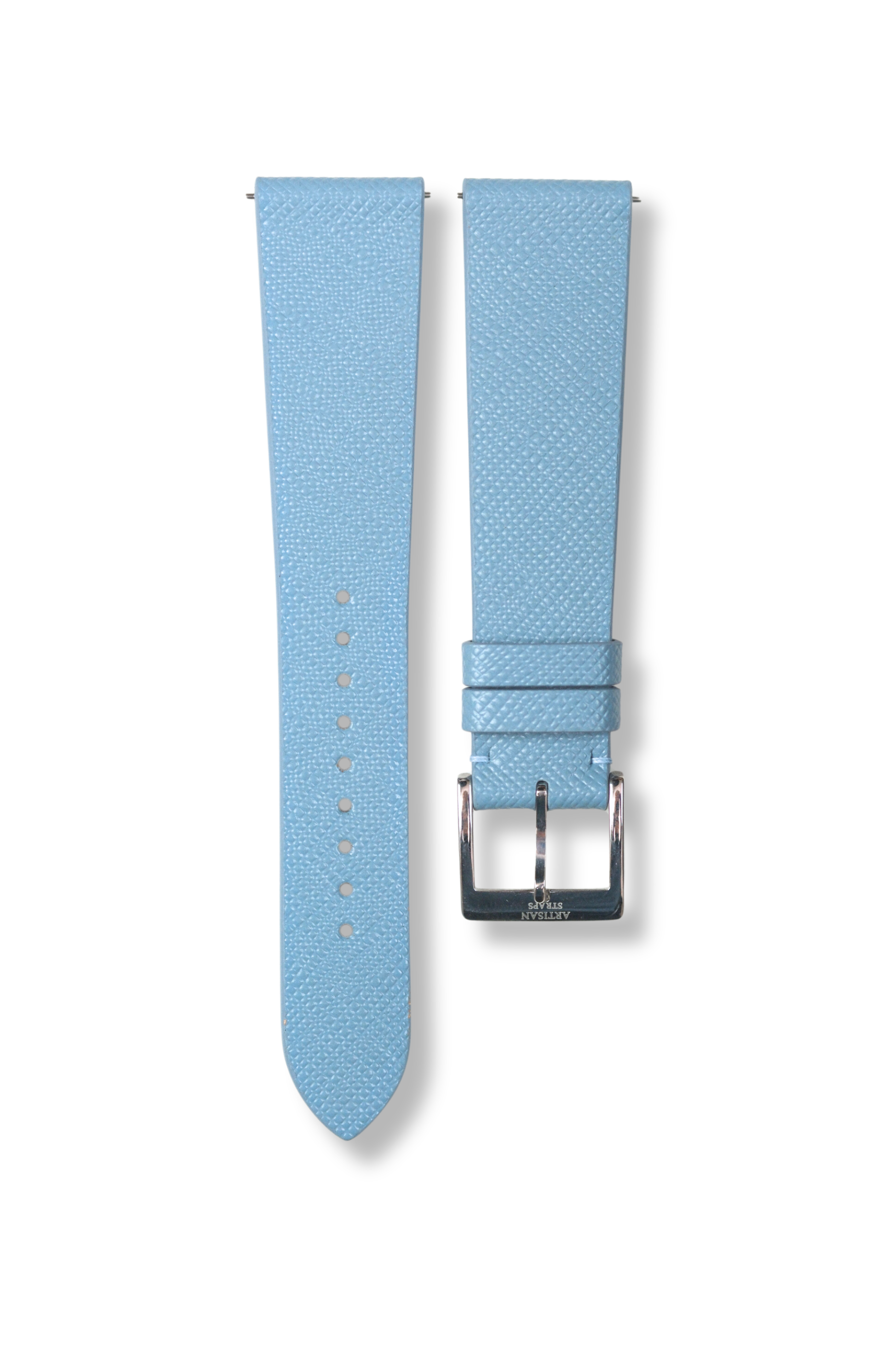 Baby Blue Saffiano Stitchless Leather Strap - Artisan Straps