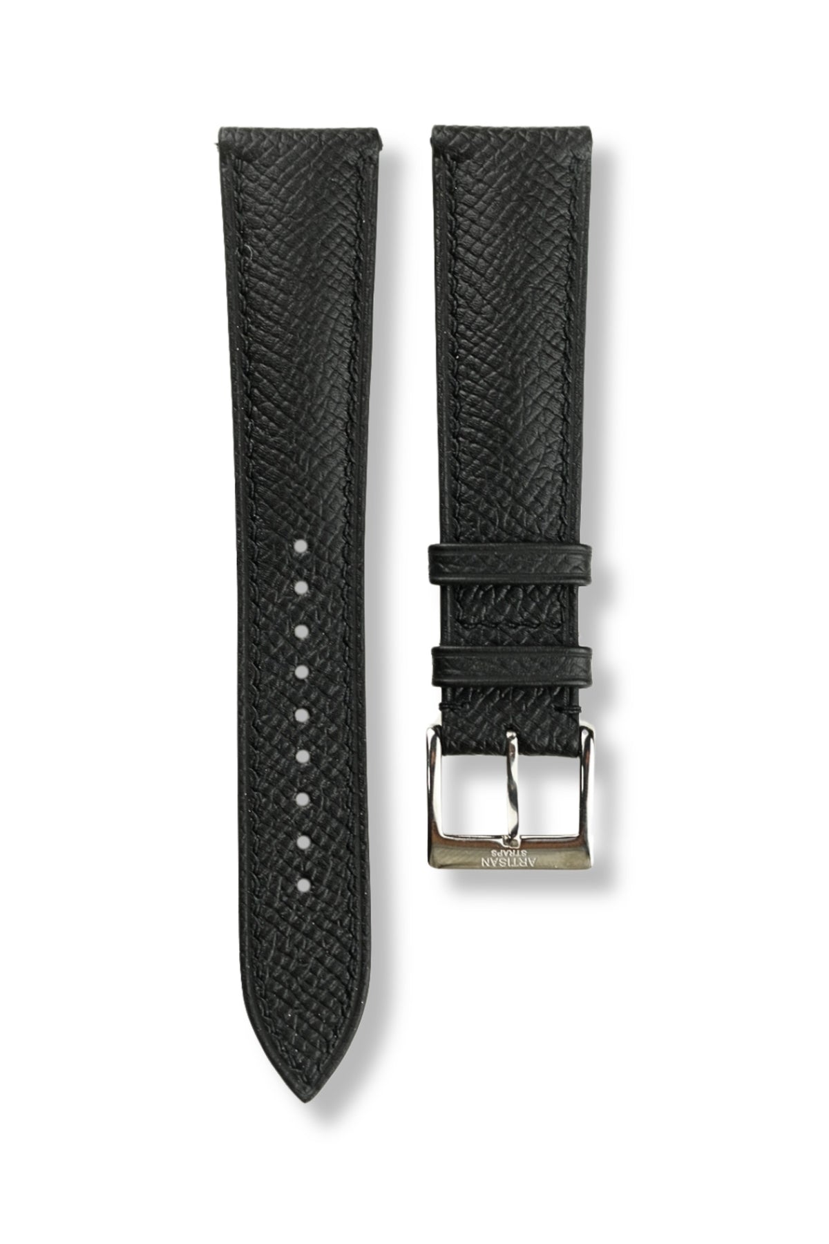 Black Epsom (Padded) Leather Strap - Artisan Straps