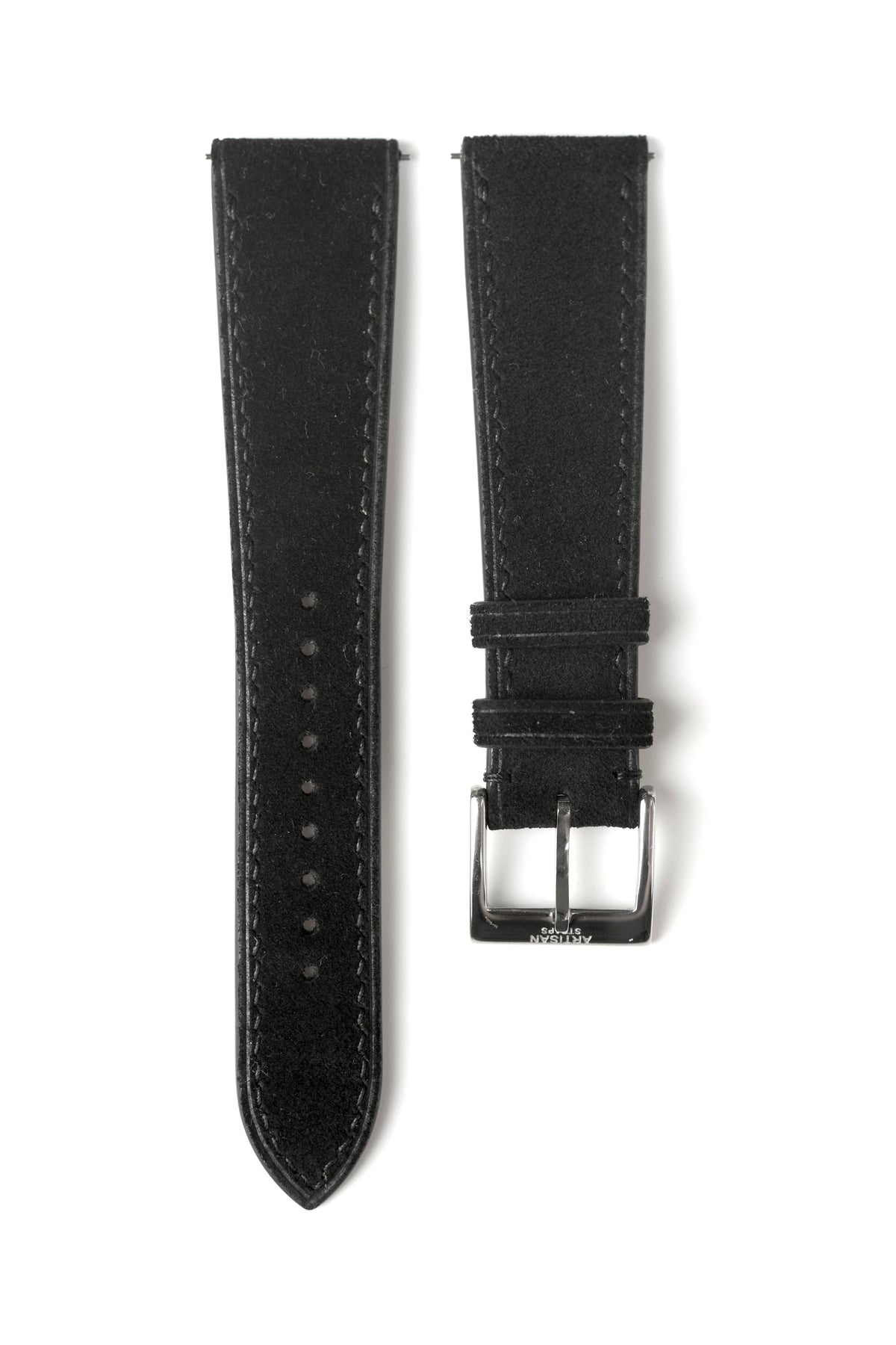 Black Suede Leather Strap - Artisan Straps