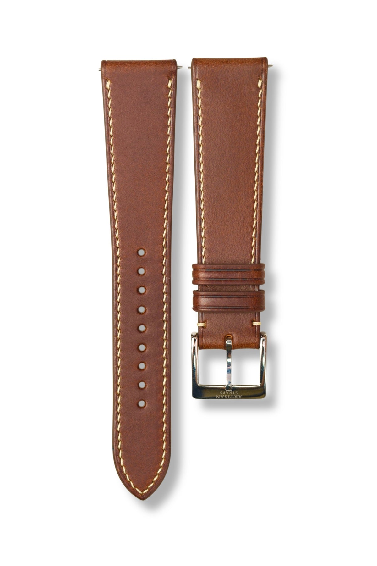 Chestnut Brown Buttero Leather Strap - Artisan Straps
