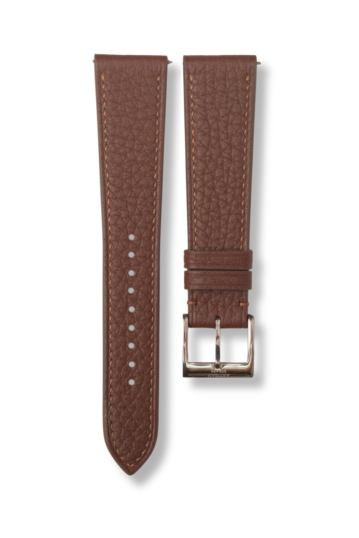 Chestnut Brown Shrunken Calf Leather Strap - Artisan Straps