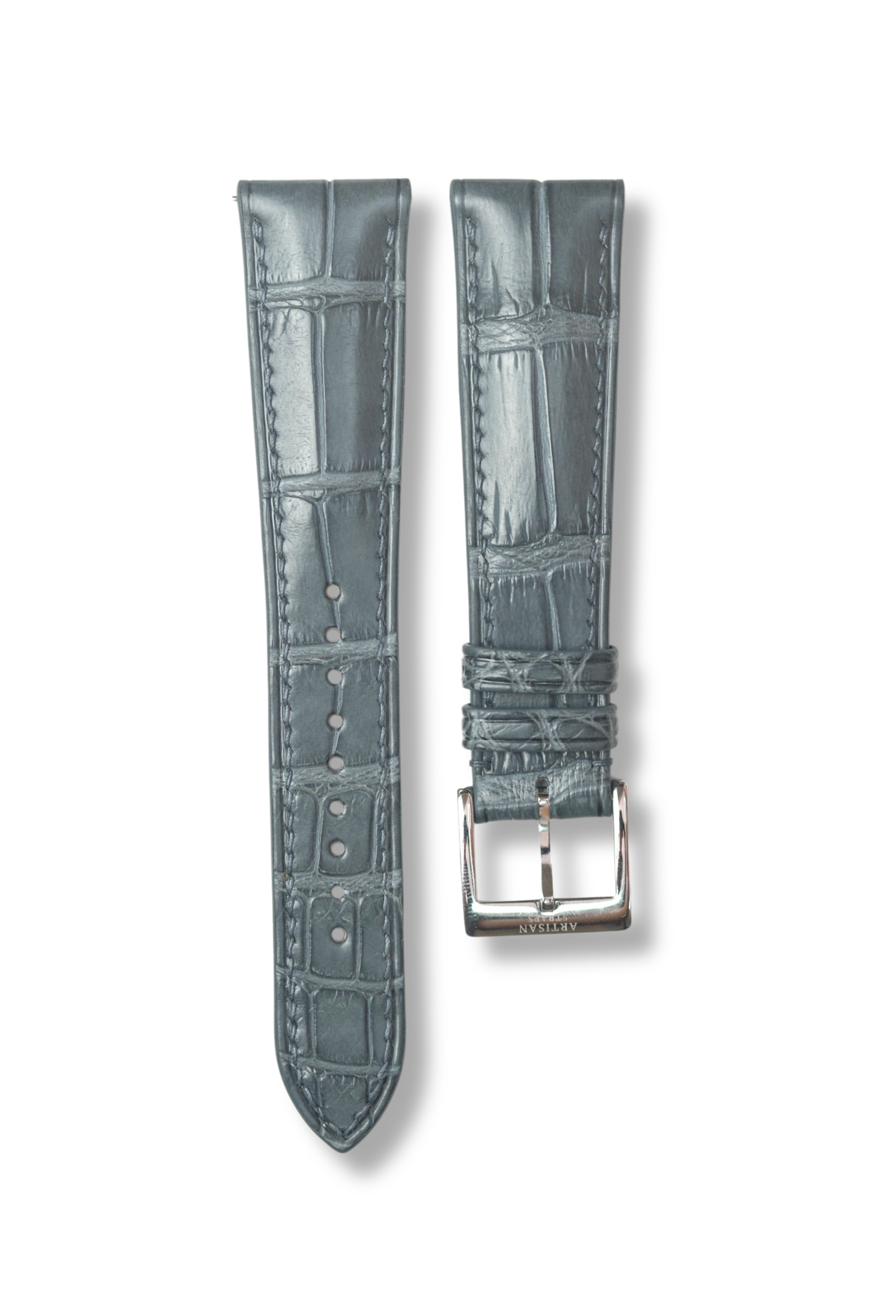 Storm Grey Alligator (Padded) Leather Strap