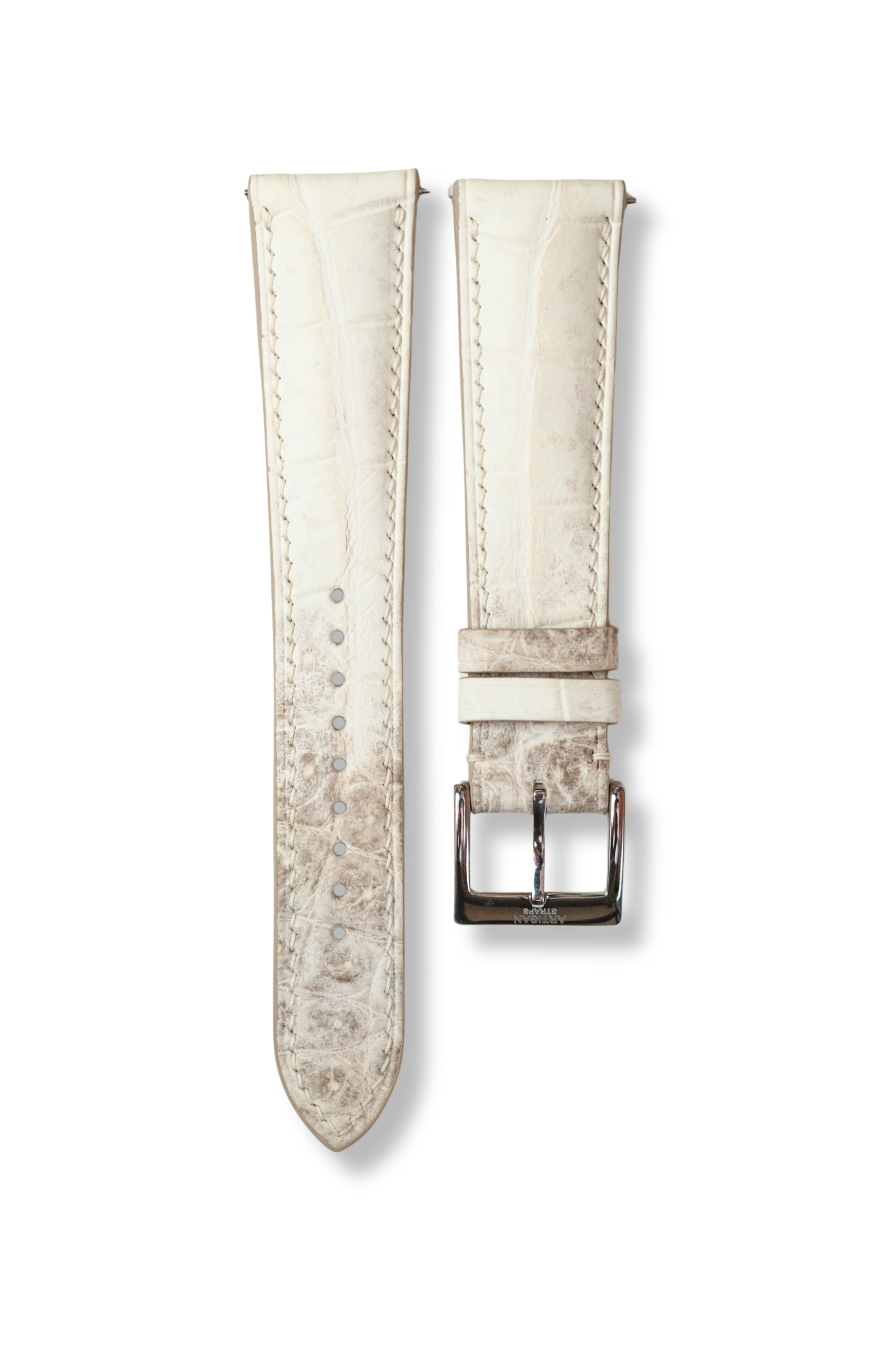 Natural Himalayan Crocodile Belly (Padded) Leather Strap - Artisan Straps