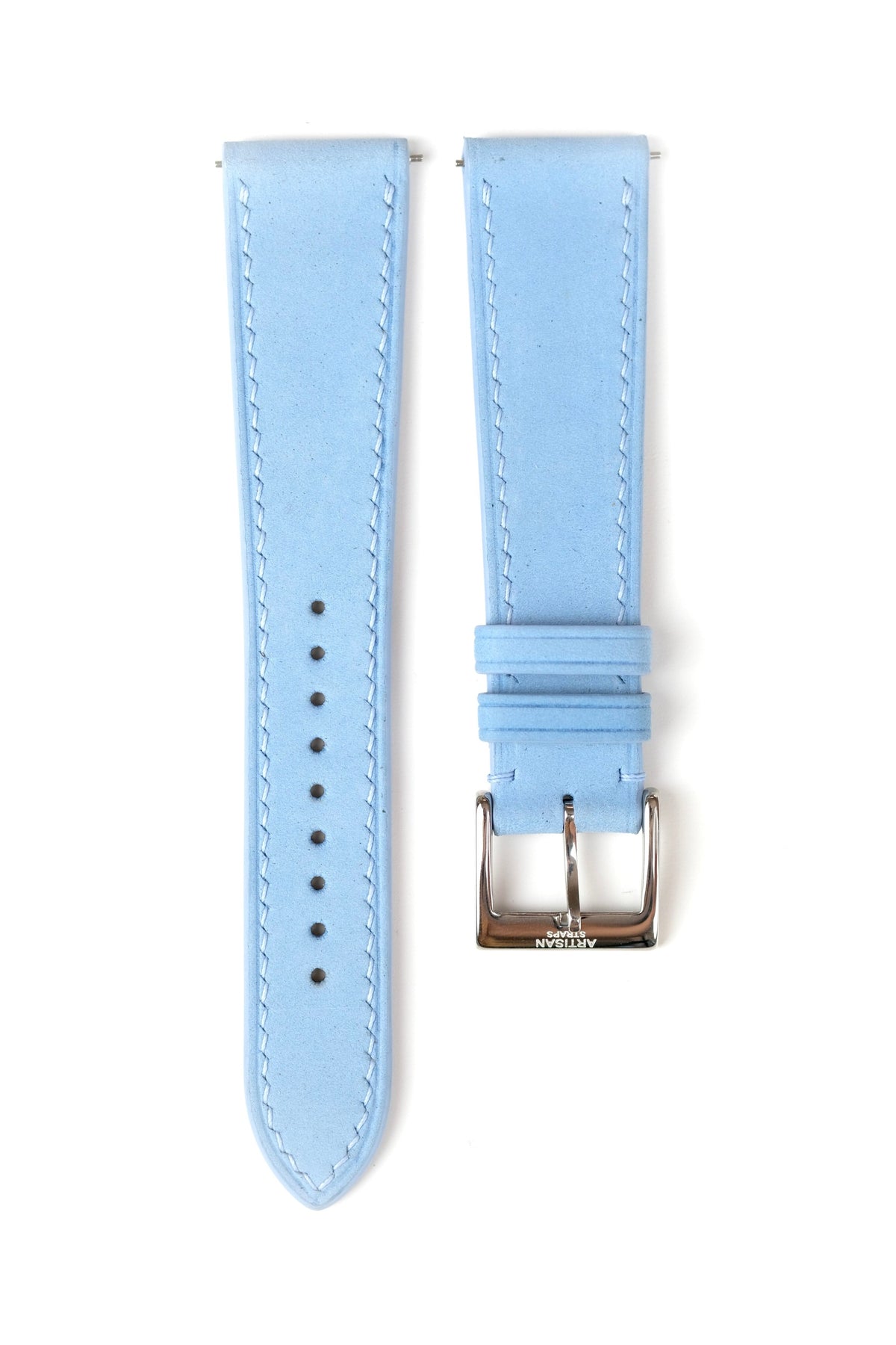 Lin Bleu Nubuck Leather Strap - Artisan Straps