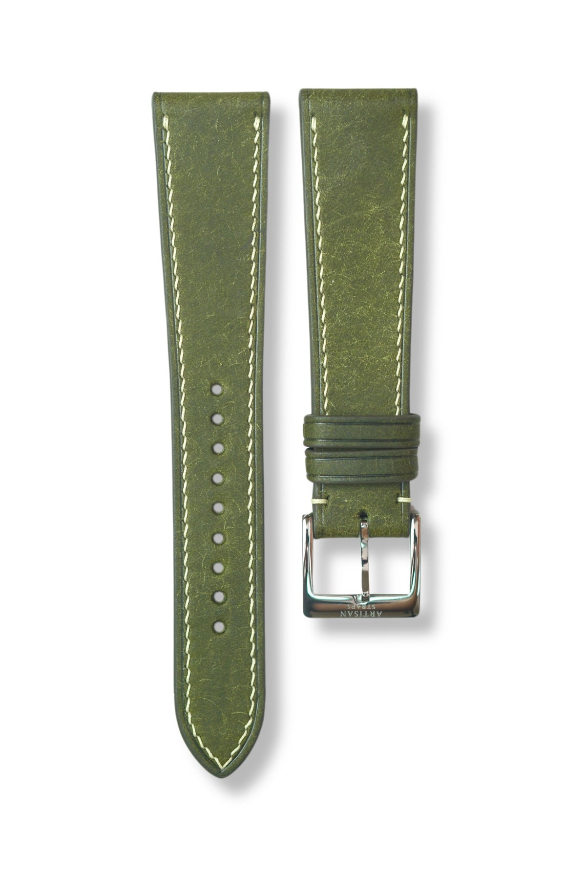 Olive Pueblo Leather Strap - Artisan Straps