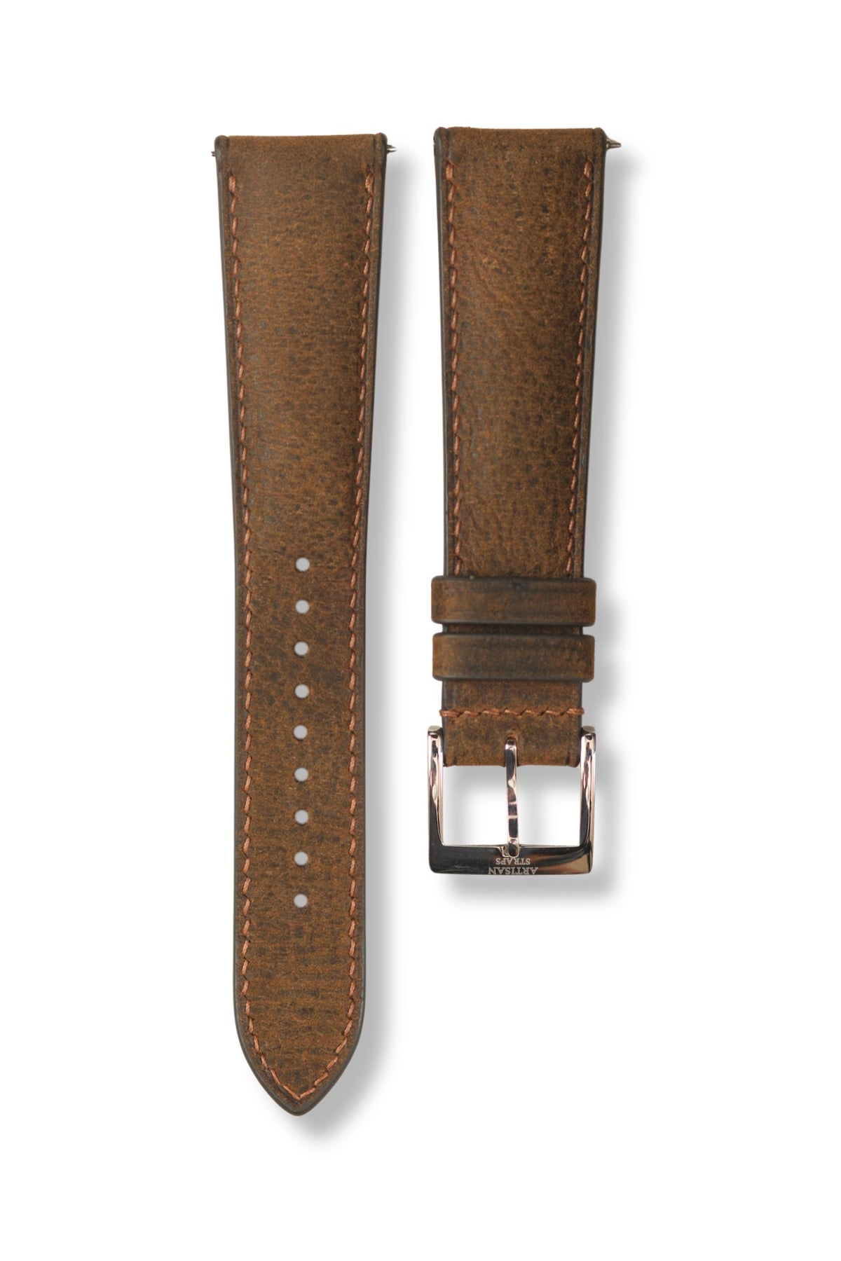 Shamwari Brown African Kudu (Padded) Leather Strap (Made-to-Order) - Artisan Straps