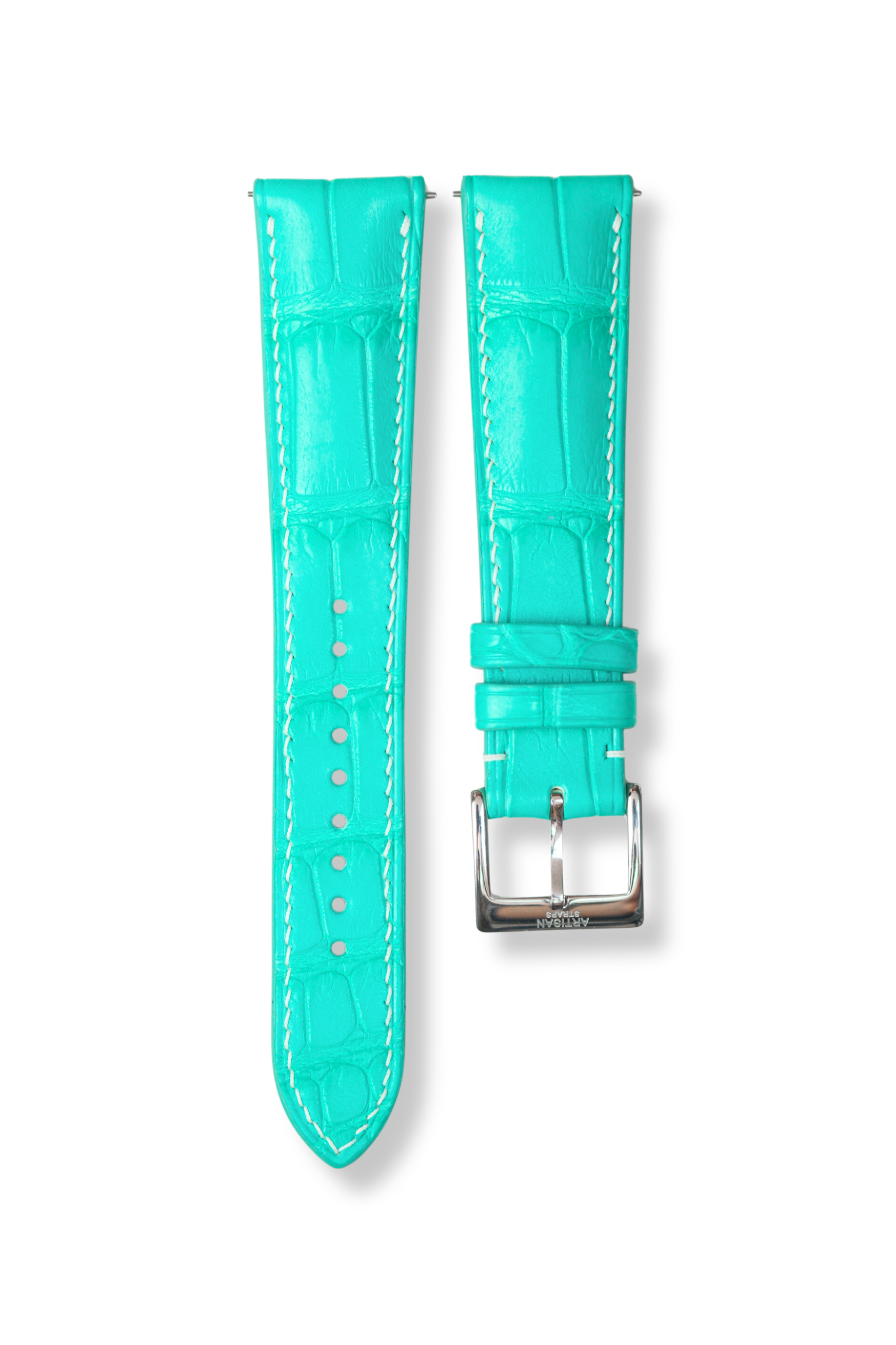 Turquoise Alligator (Padded) Leather Strap