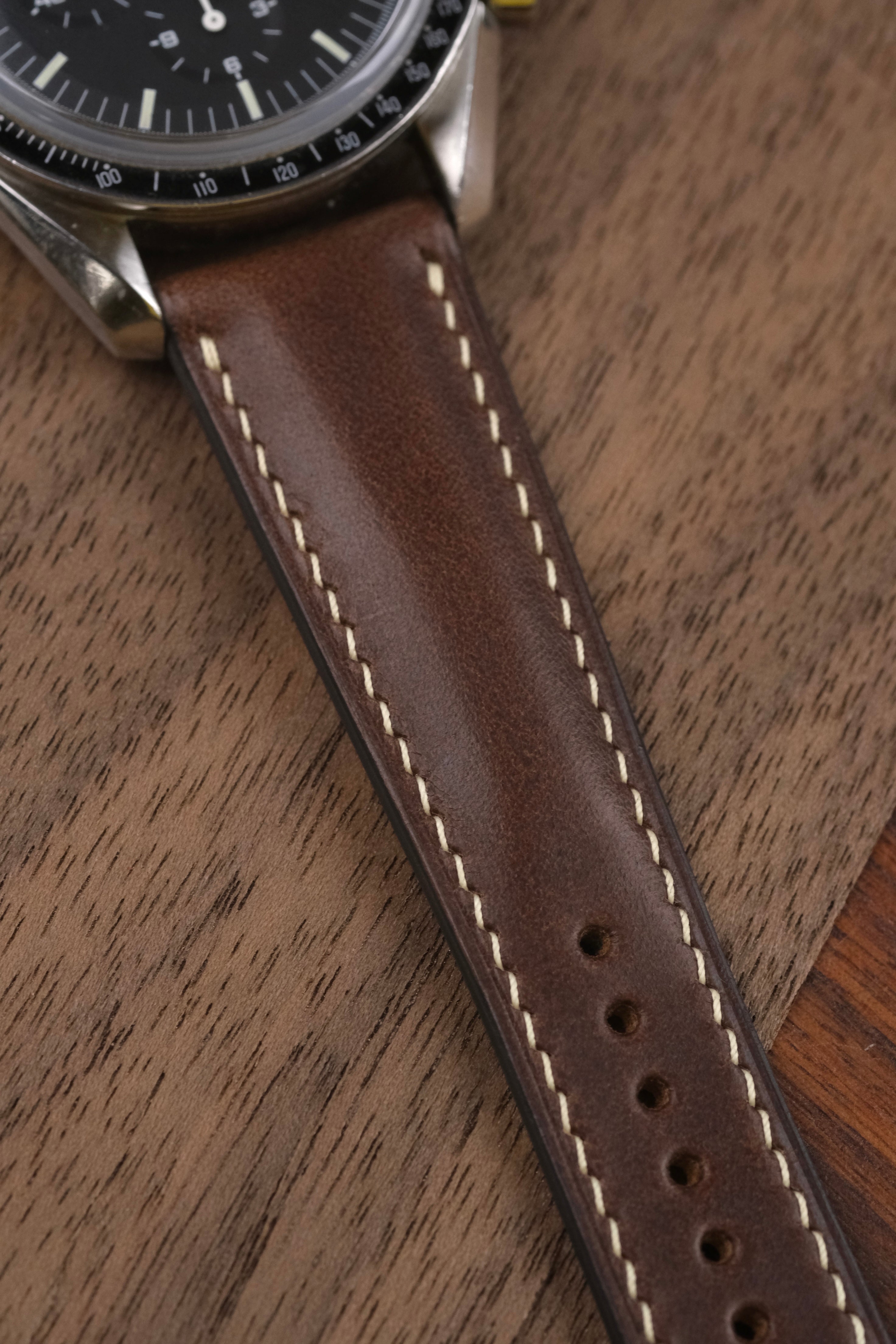 Dark Brown Horween Chromexcel (Padded) Leather Strap - Artisan Straps