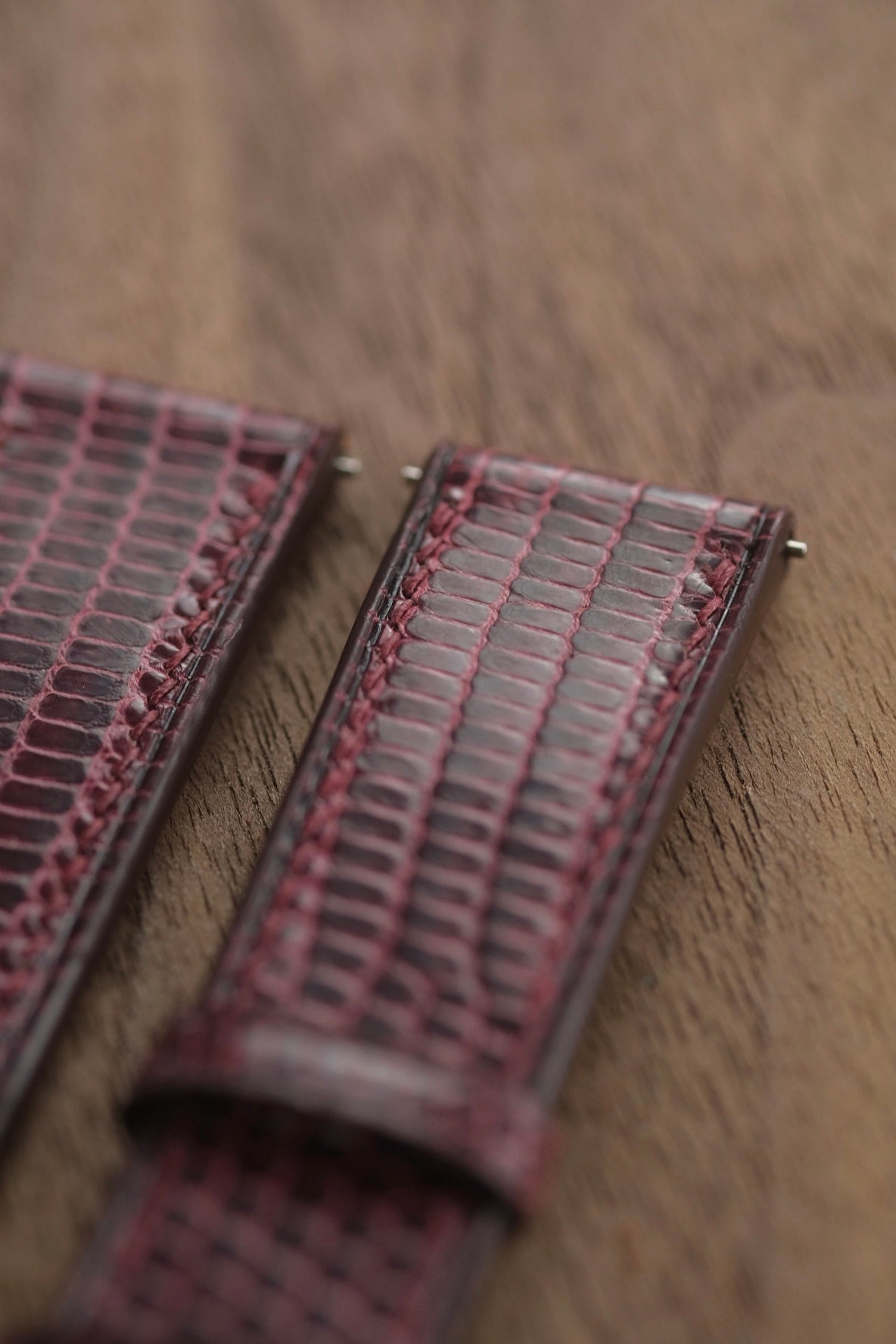 Wine Lizard Leather Strap - Artisan Straps