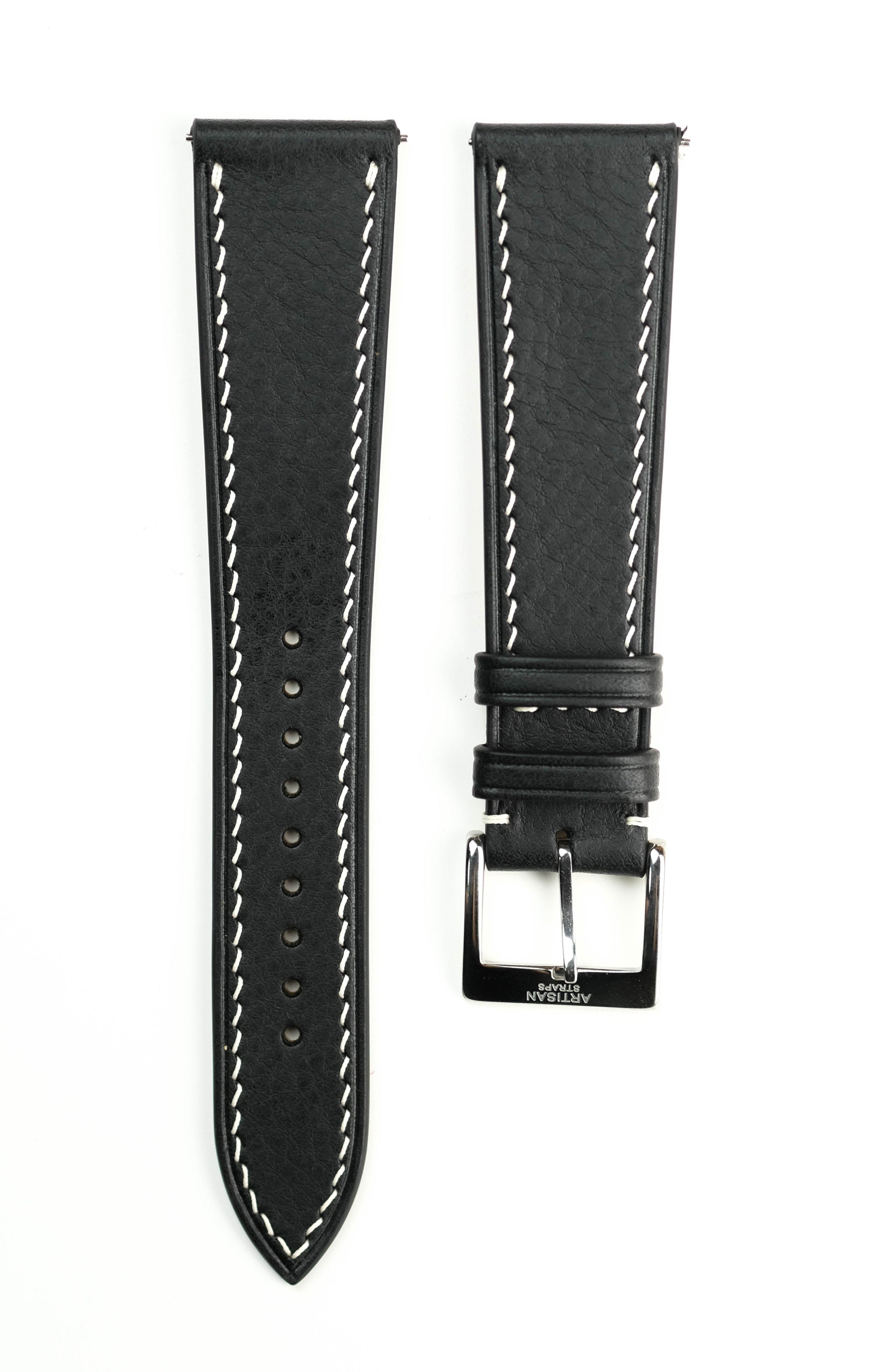 Black Minerva Leather Strap - Artisan Straps
