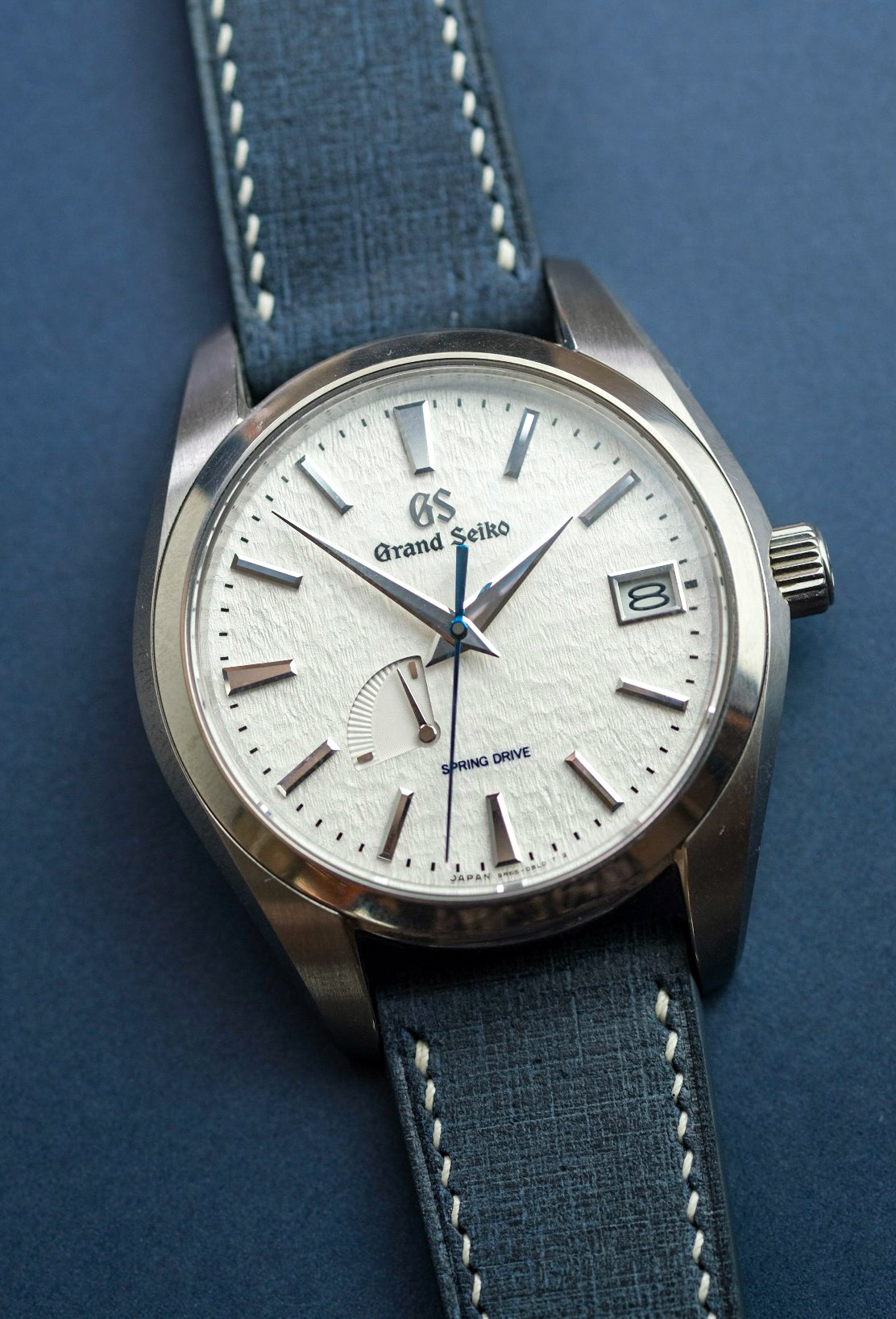 Navy Denim Babele 'Linen' Leather Strap - Artisan Straps