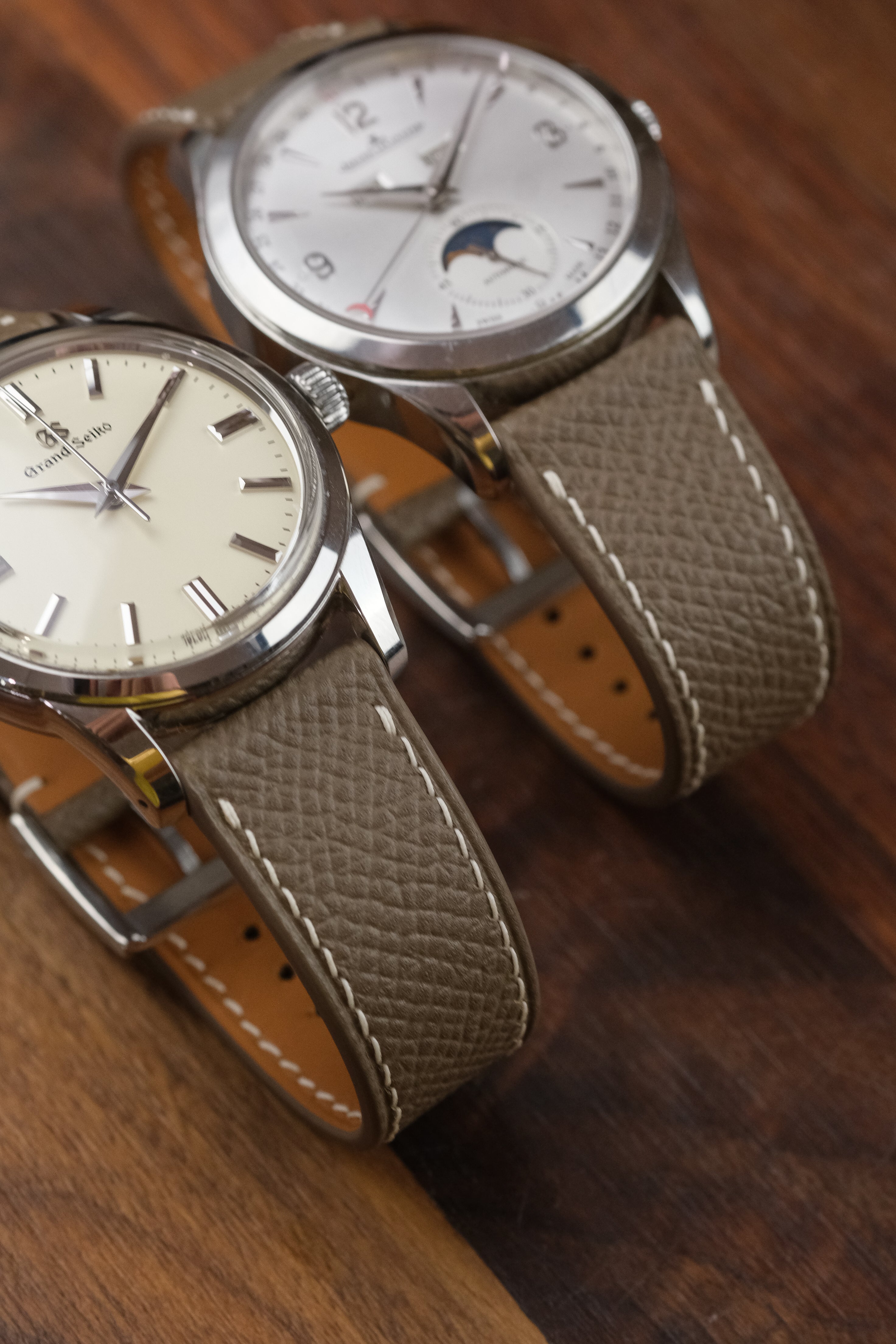 Taupe Epsom Leather Strap - Artisan Straps