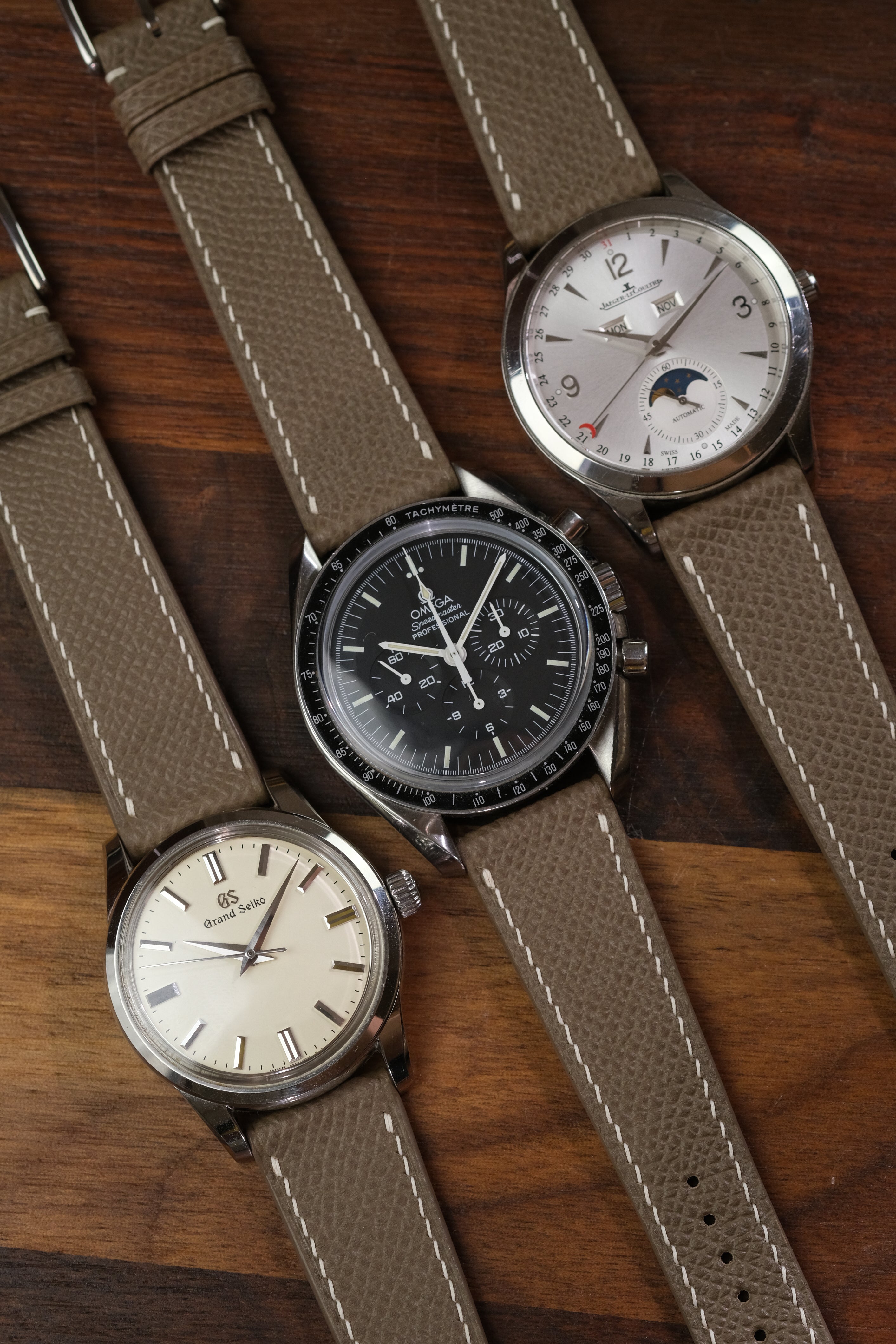 Taupe Epsom Leather Strap - Artisan Straps