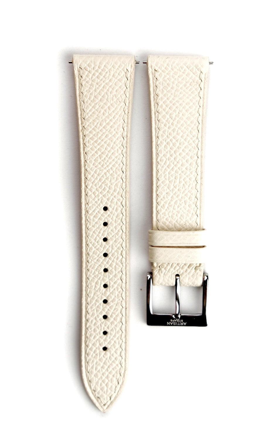 Epsom French Calf Leather Strap in Cream - Artisan Straps