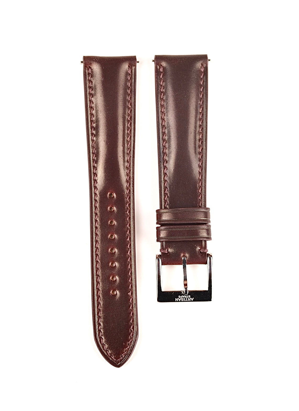 Colour 8 Horween Shell Cordovan (Padded) Leather Strap - Artisan Straps