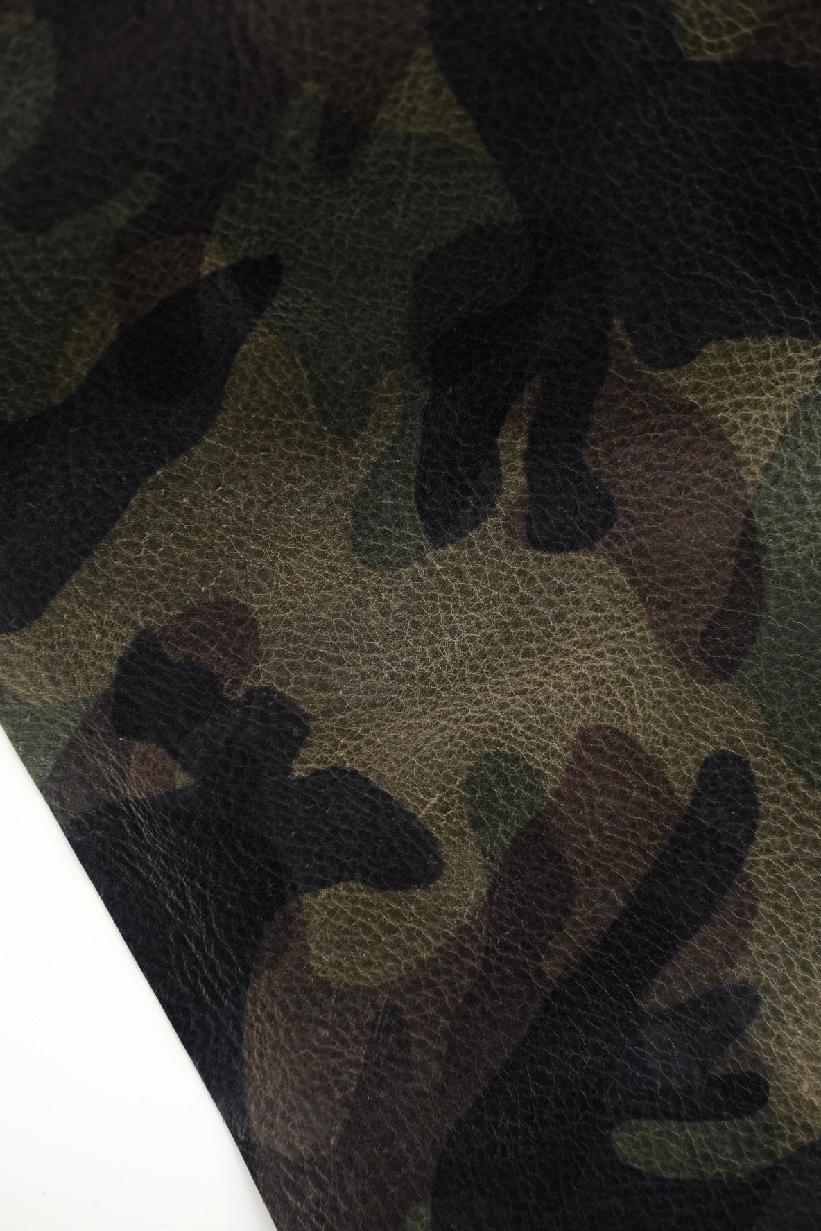 Camo Calf Leather Strap in Army Green - Artisan Straps