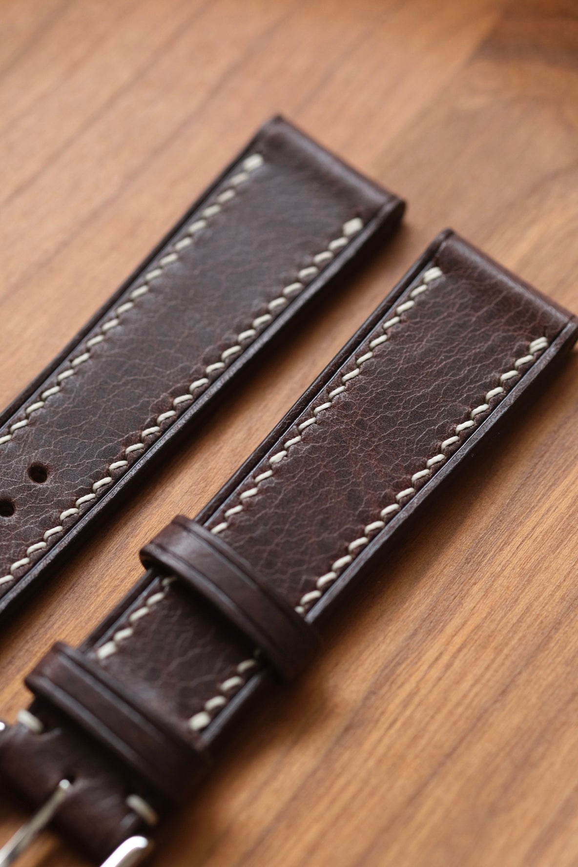 Dark Brown Italian Waxy Leather Strap - Artisan Straps