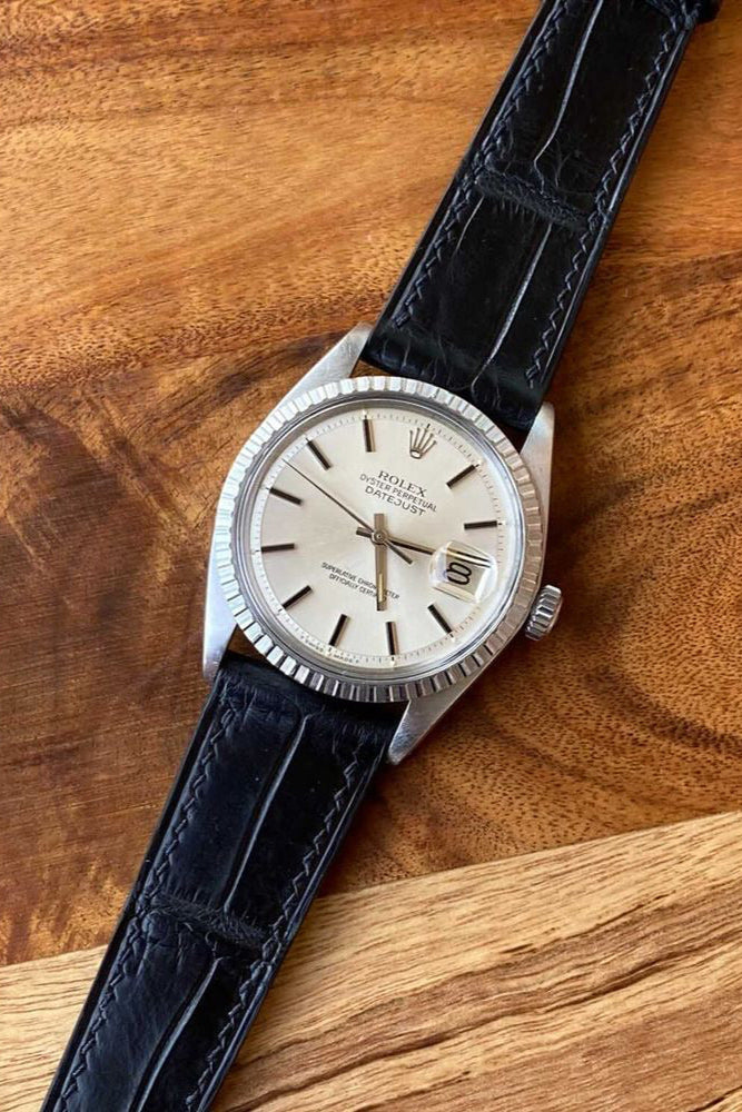 Crocodile Leather Strap in Black - Artisan Straps