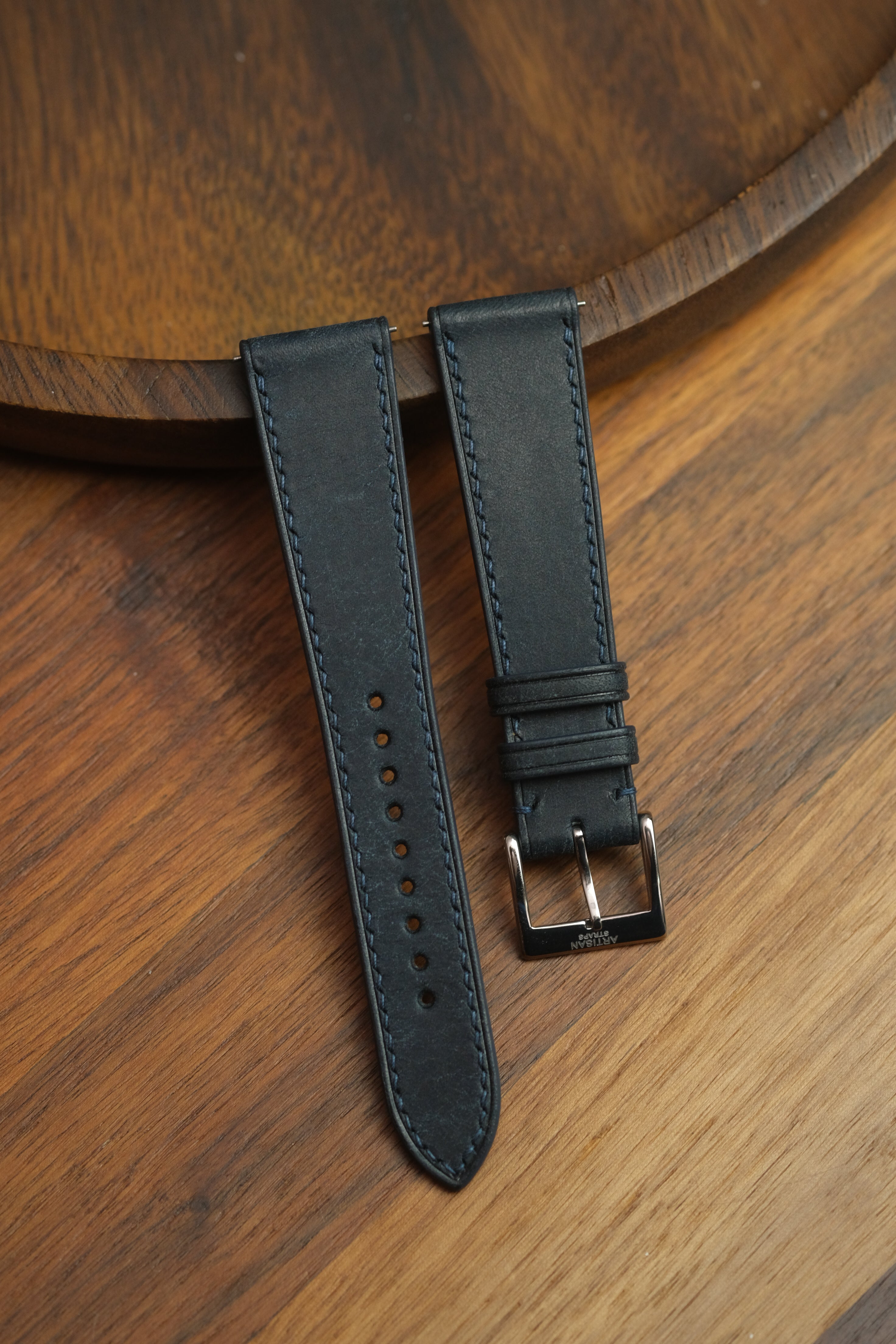 Navy Pueblo Leather Strap