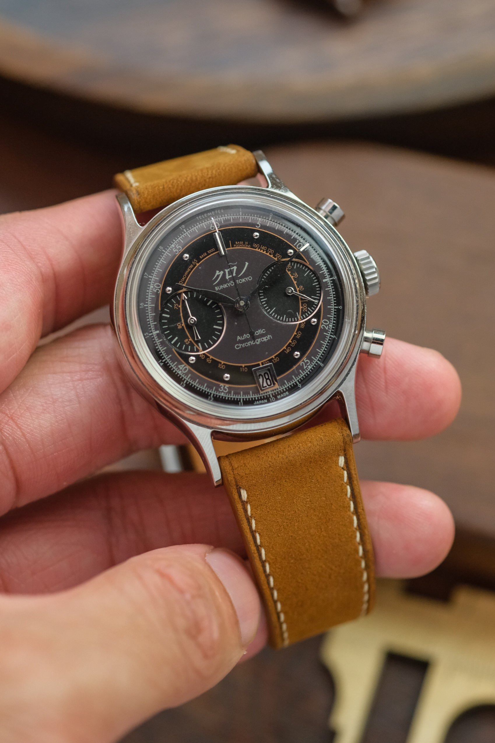 Tan Nubuck Leather Strap