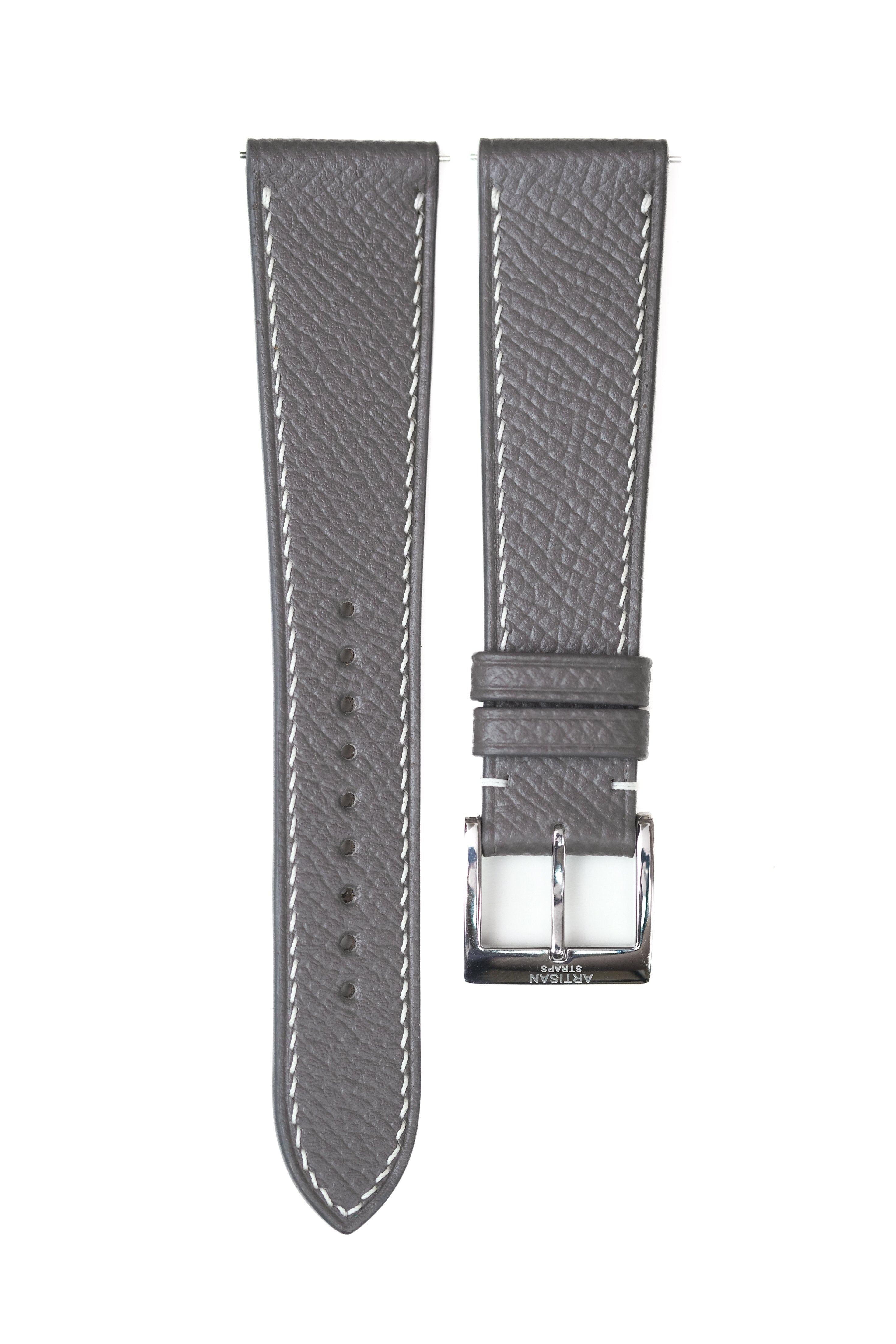 Grey Epsom Leather Strap - Artisan Straps
