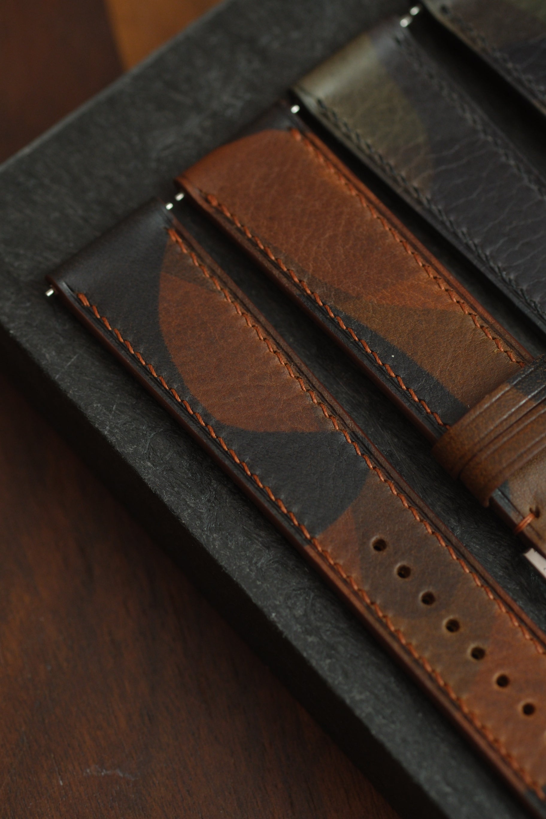 Brown Camo Calf Leather Strap