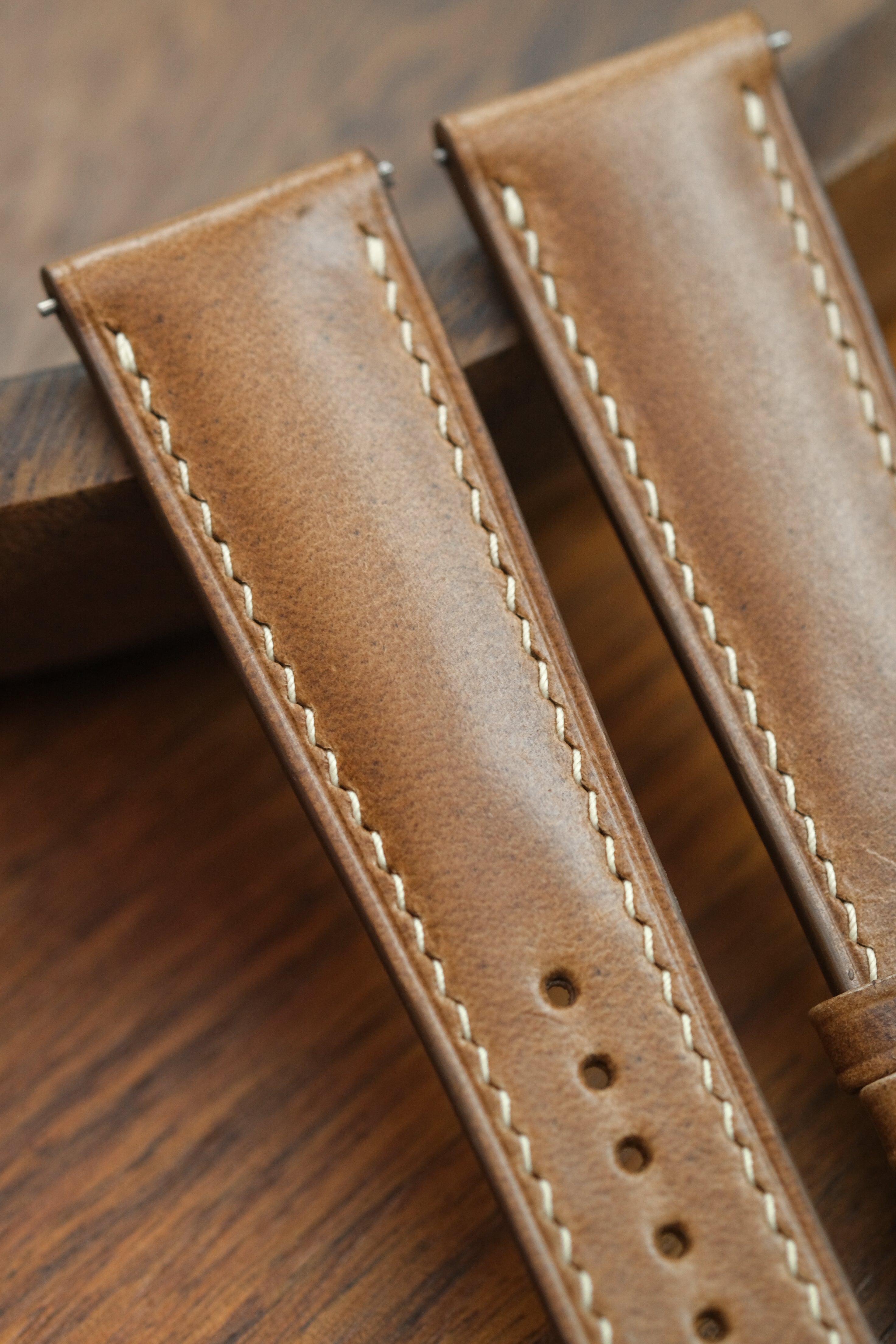 Natural Chromexcel (Padded) Leather Strap - Artisan Straps
