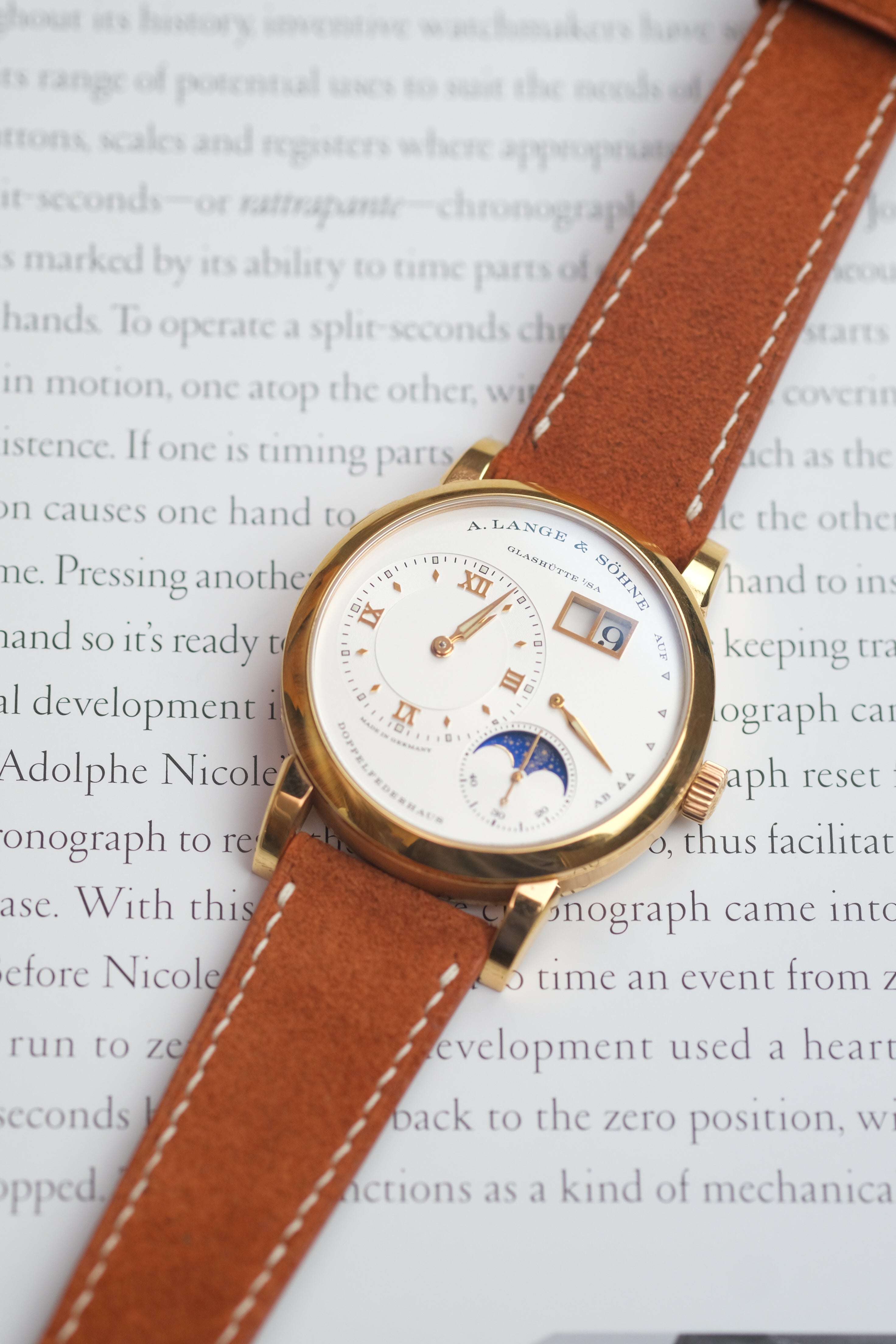 Burnt Orange Suede Leather Strap - Artisan Straps