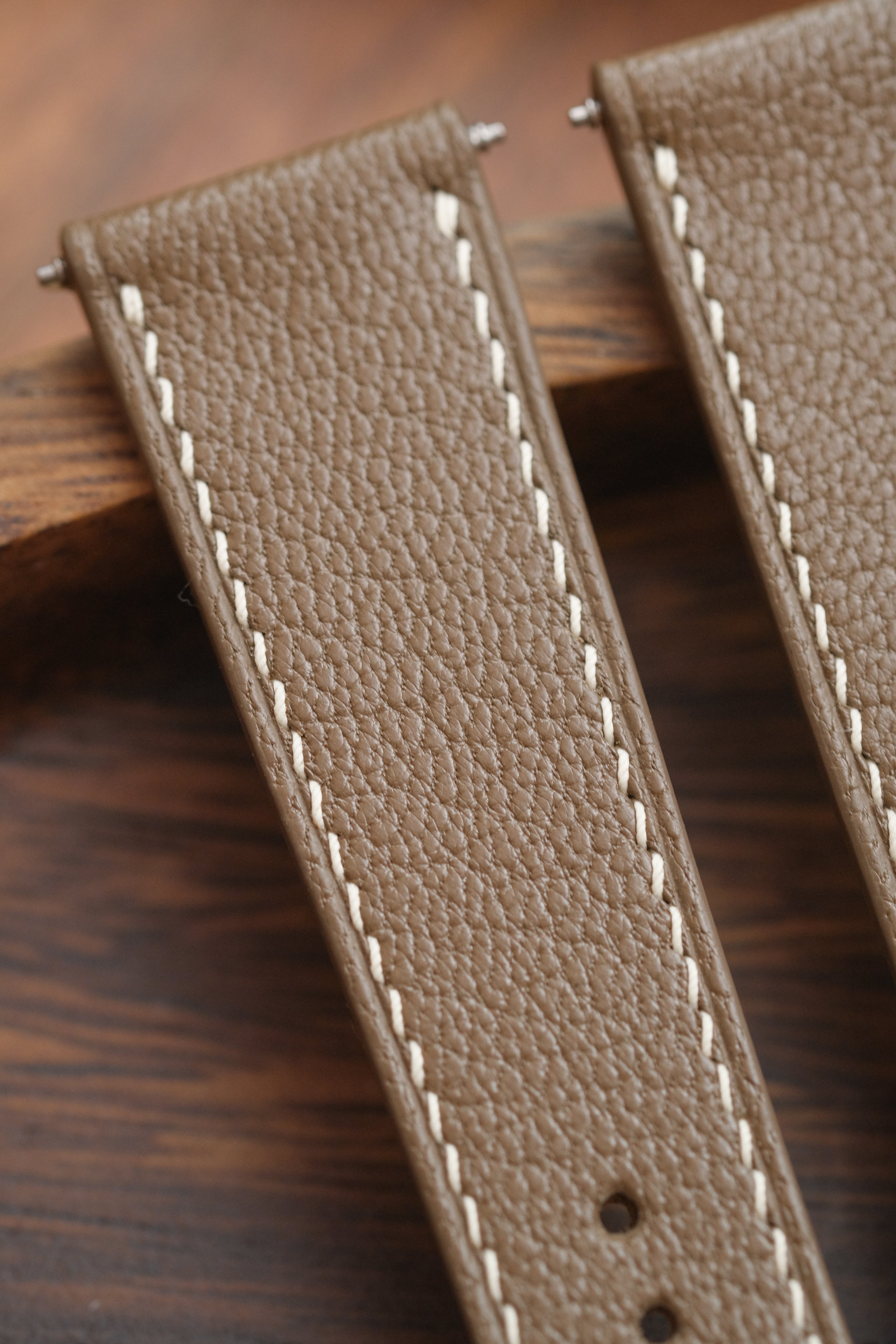 Taupe Chèvre Leather Strap - Artisan Straps