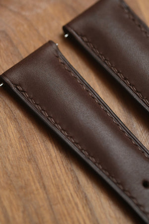 Dark Brown Barenia (Padded) Leather Strap
