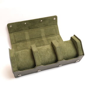 Hexad Trio - Saffiano Watch Case in Grey/Olive - Artisan Straps