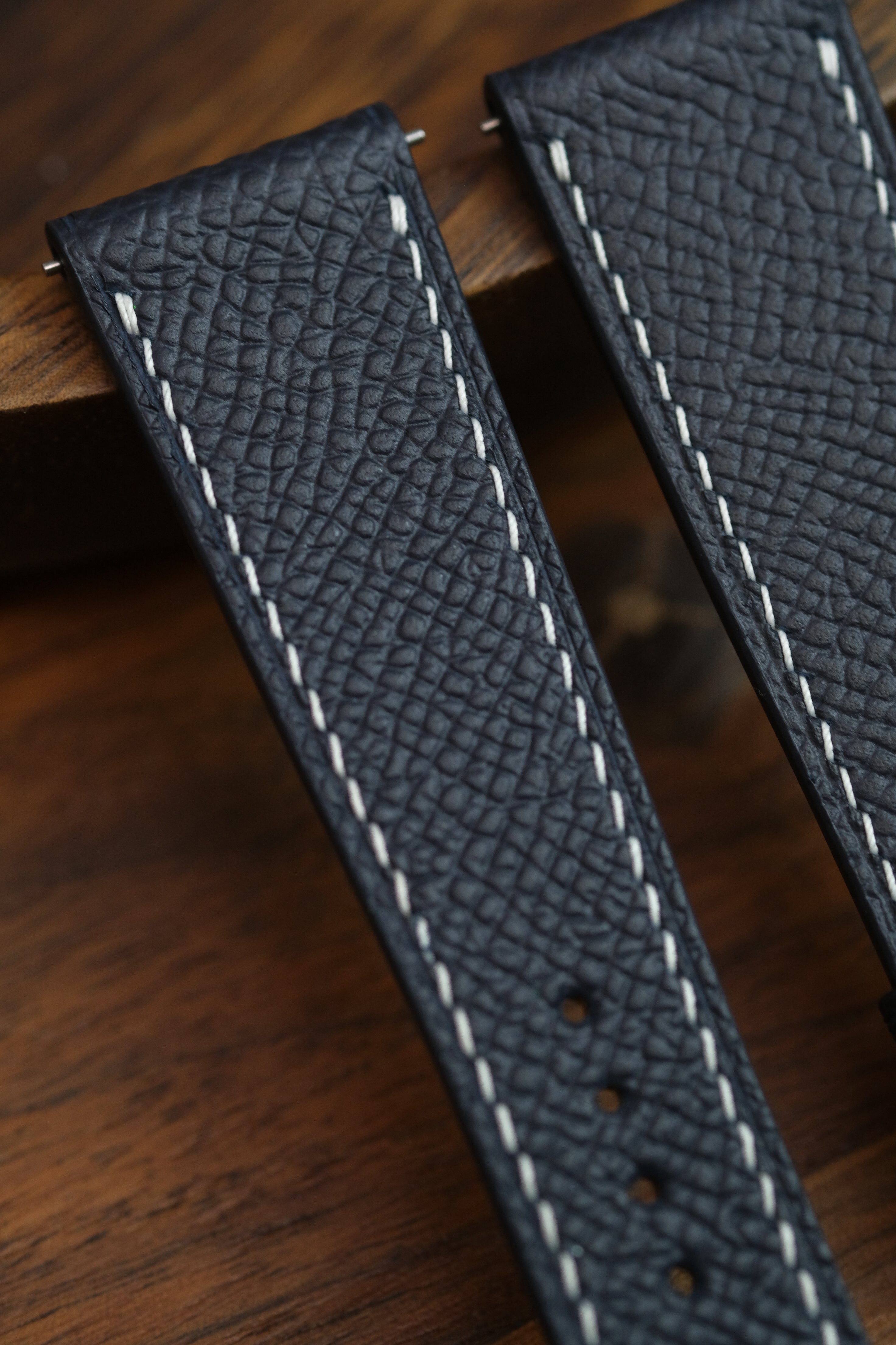 Navy Epsom Leather Strap (MTO) - Artisan Straps