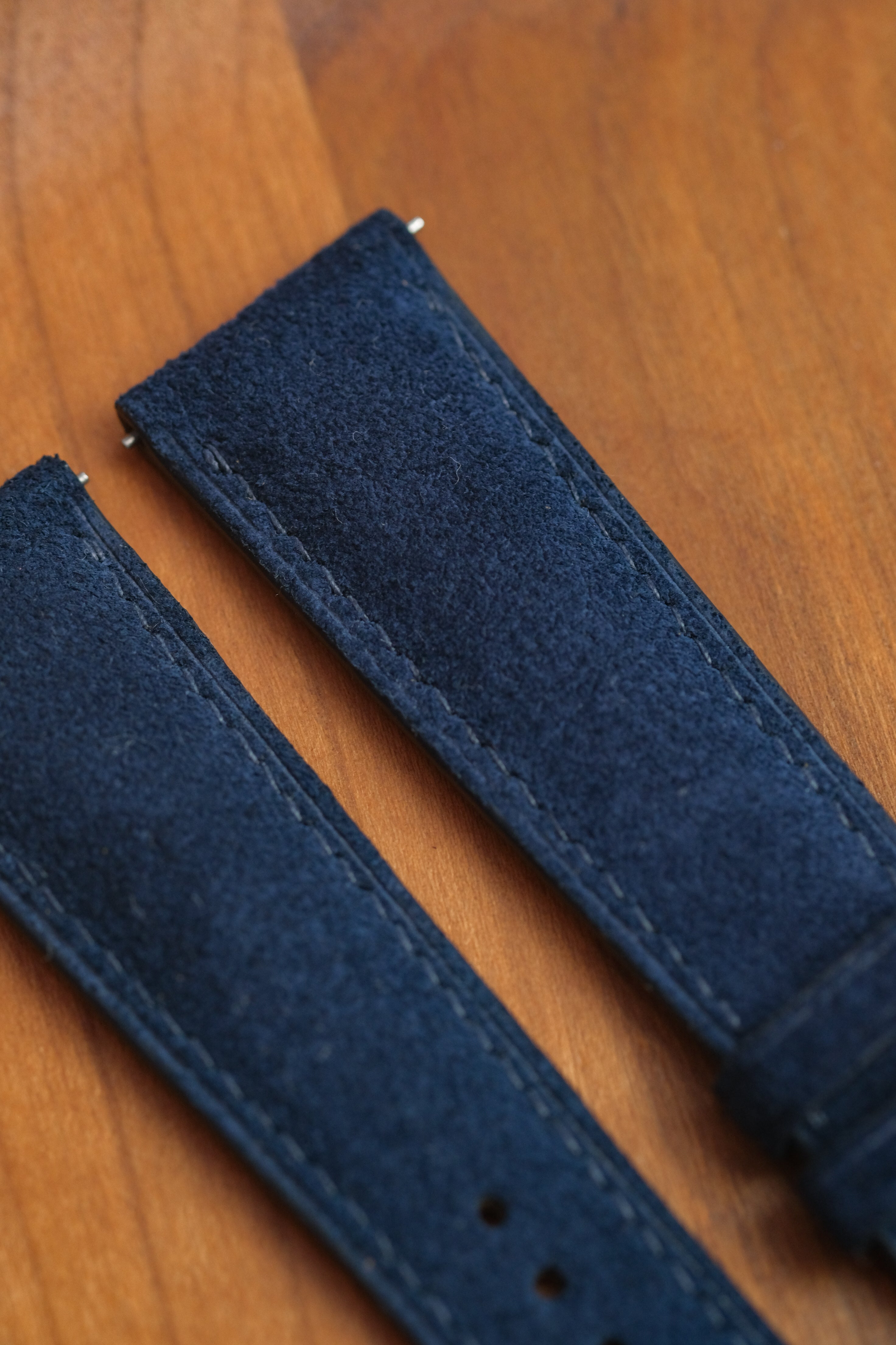 Navy Suede Leather Strap (MTO) - Artisan Straps