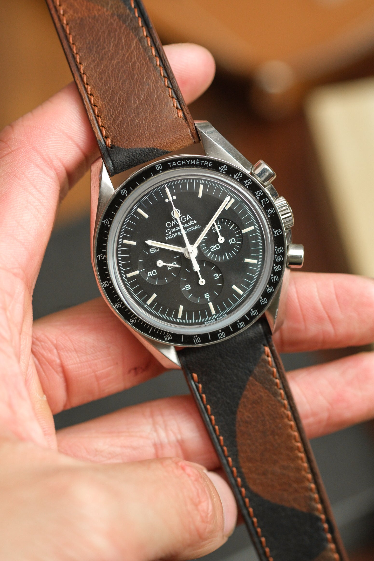 Brown Camo Calf Leather Strap - Artisan Straps