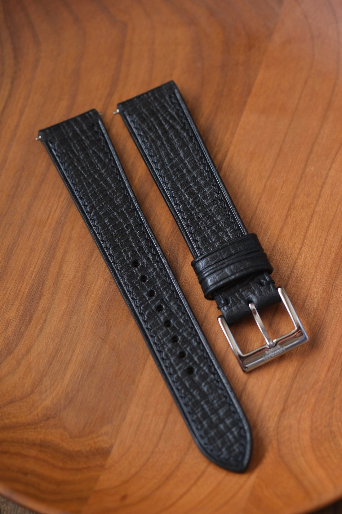 Black Palmer Leather Strap - Artisan Straps