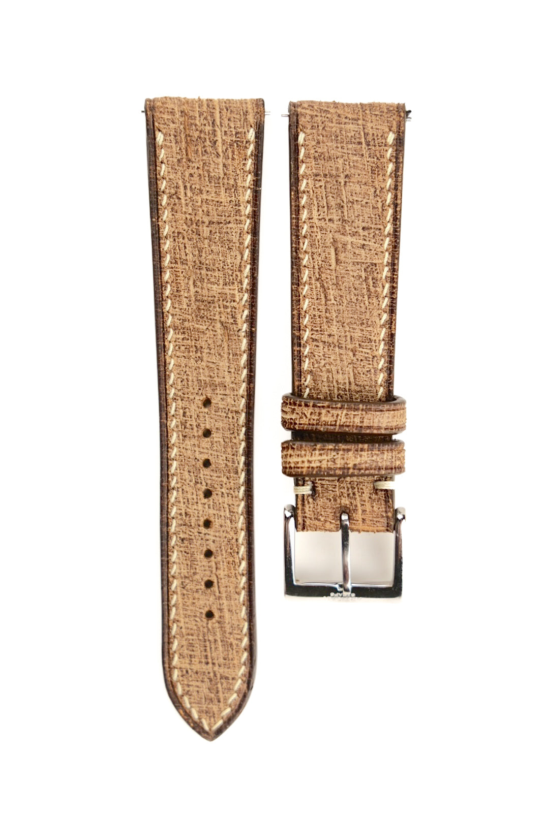 Latte Brown Babele ‘Linen’ Leather Strap - Artisan Straps