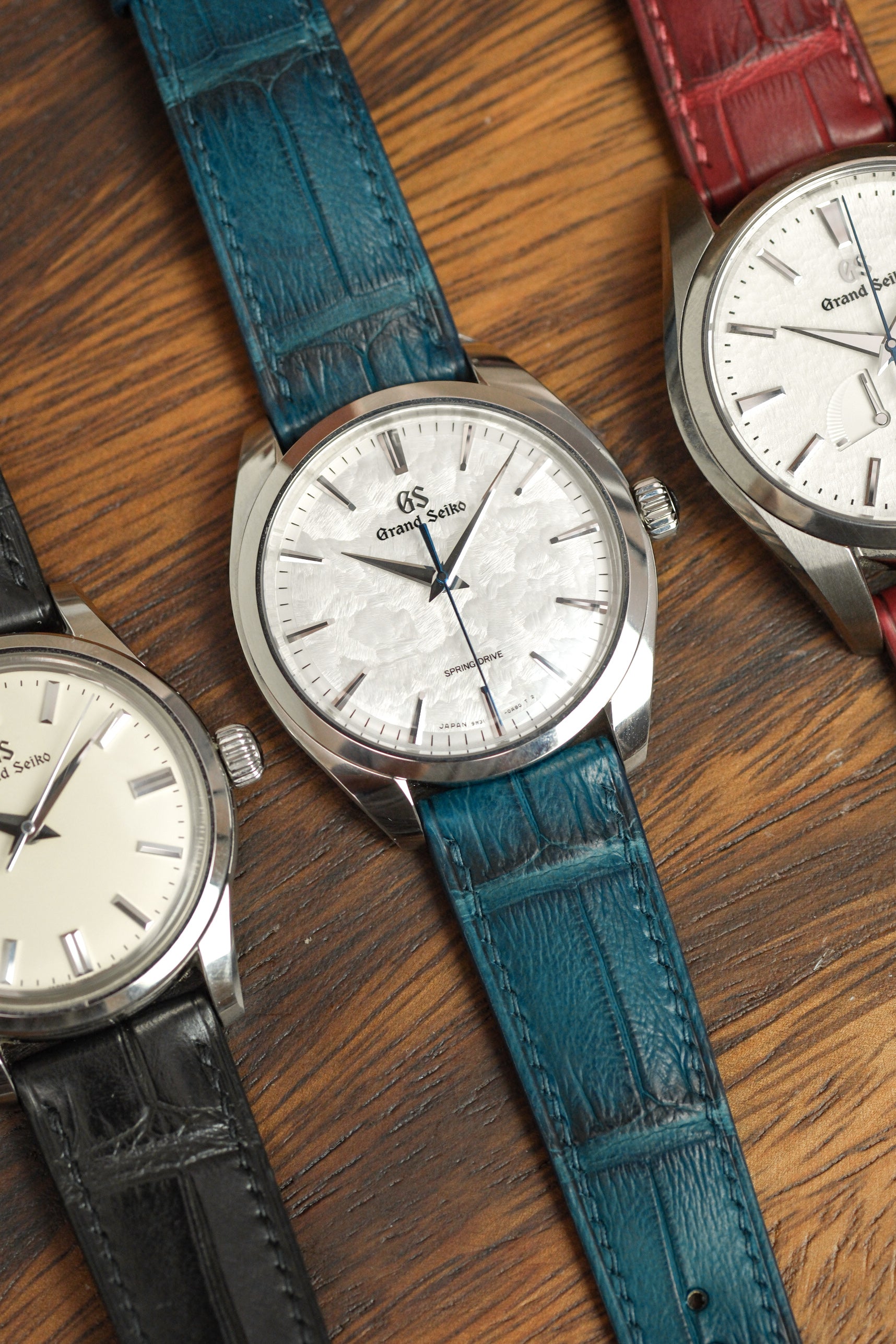 Vintage Peacock Blue Alligator Leather Strap