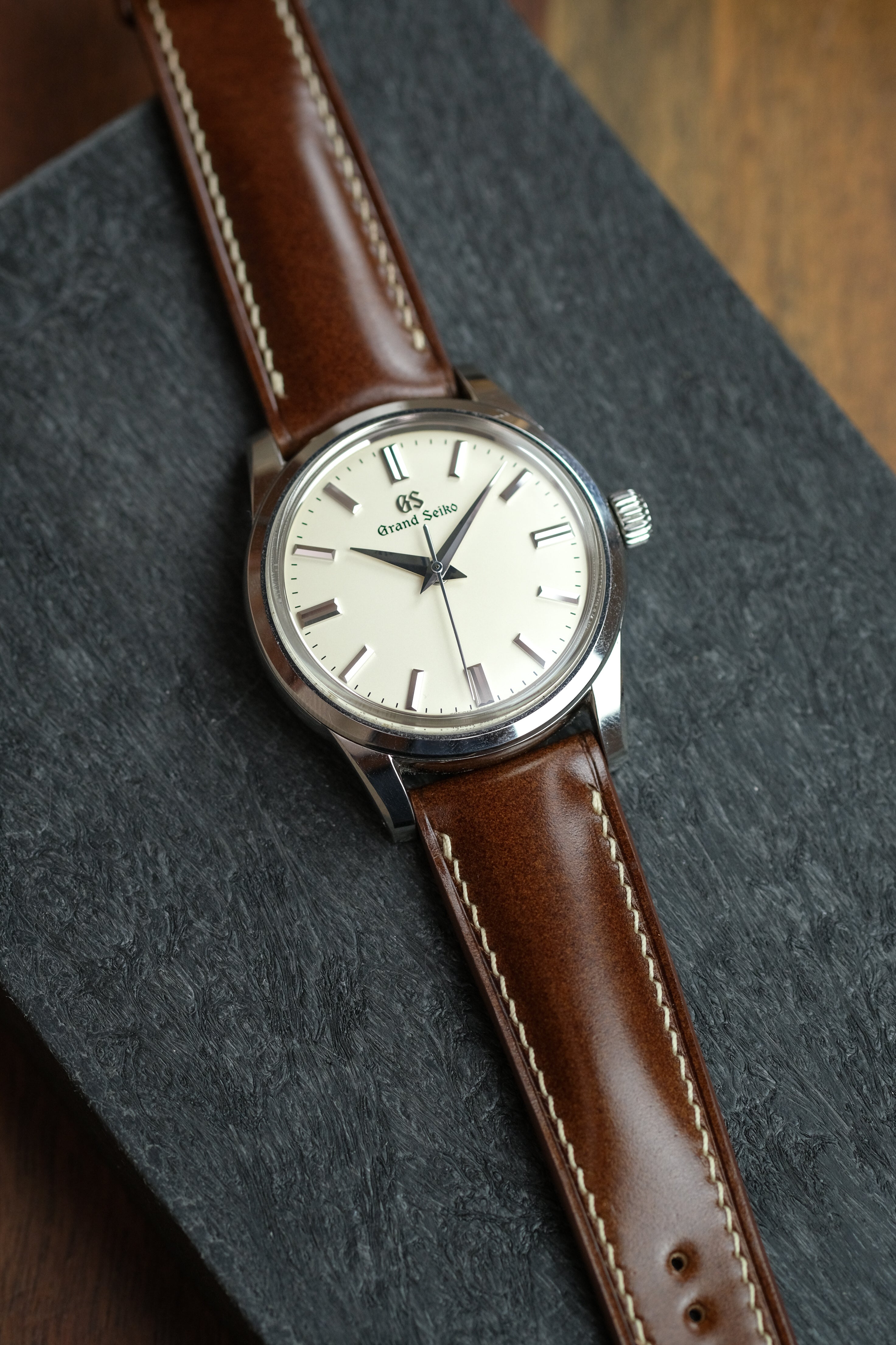 Cognac Shell Cordovan (Padded) Leather Strap - Artisan Straps