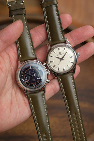 Olive Shell Cordovan (Padded) Leather Strap