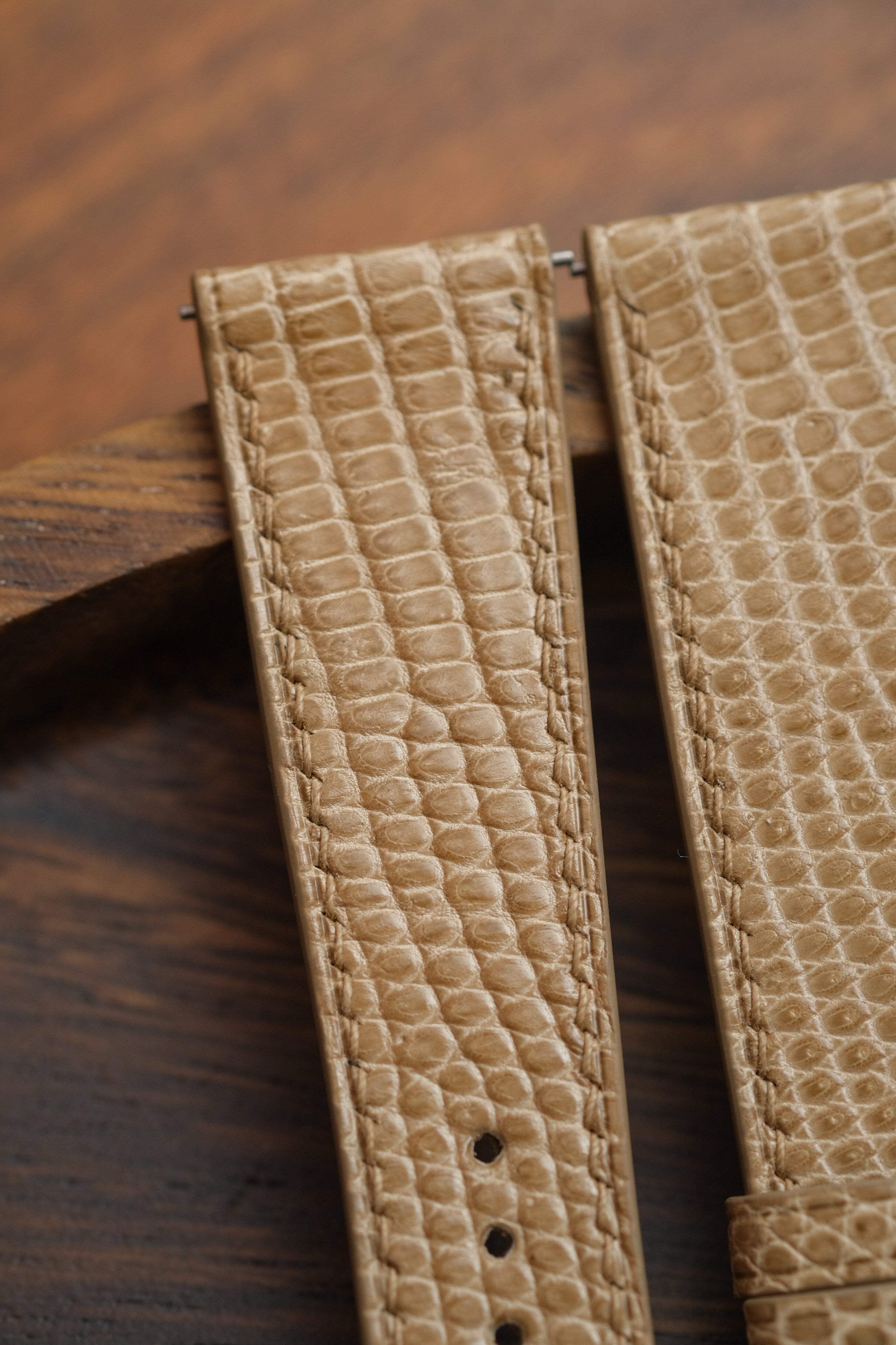 Taupe Lizard Leather Strap