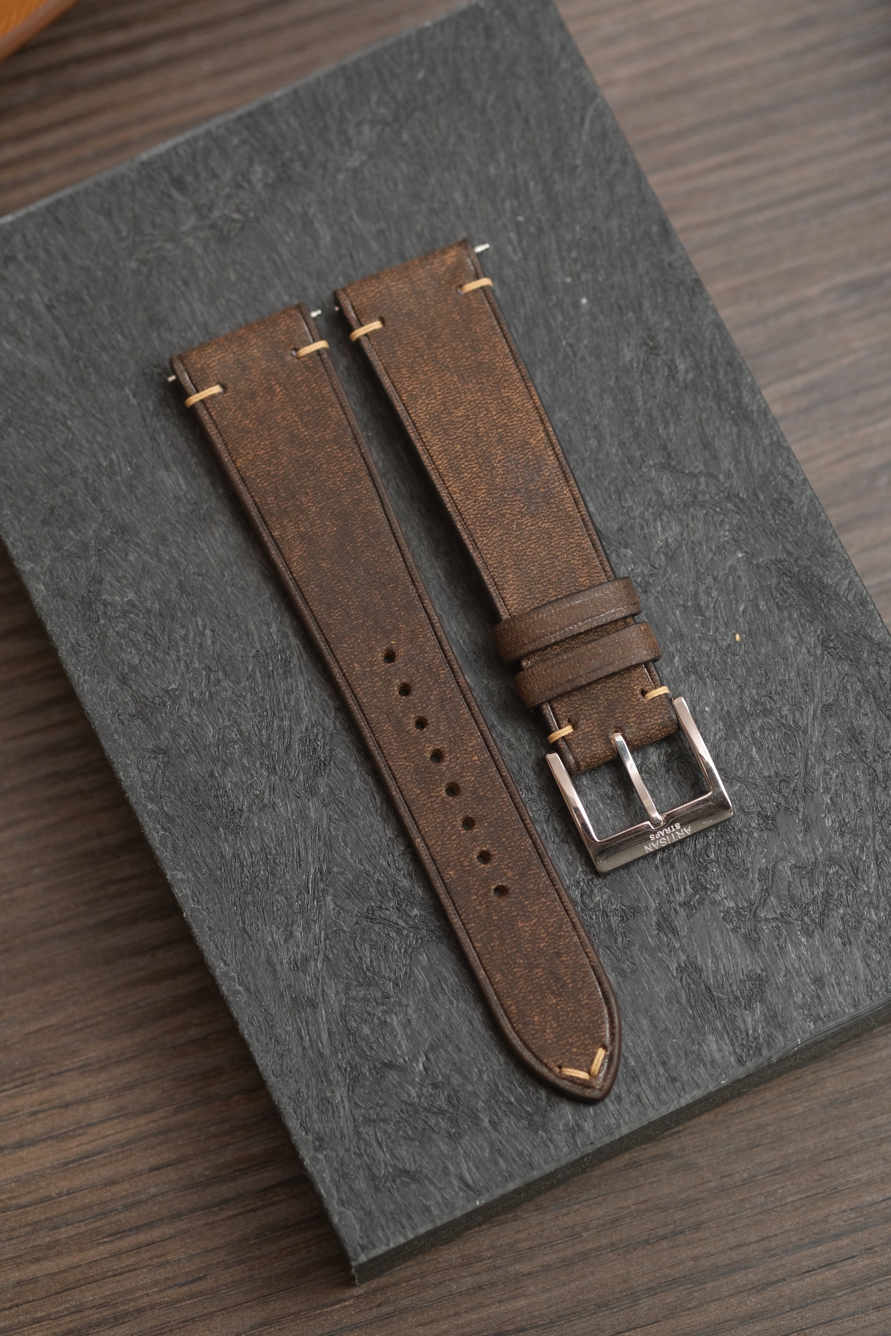 Whiskey Habana (Two-Stitch) Leather Strap - Artisan Straps