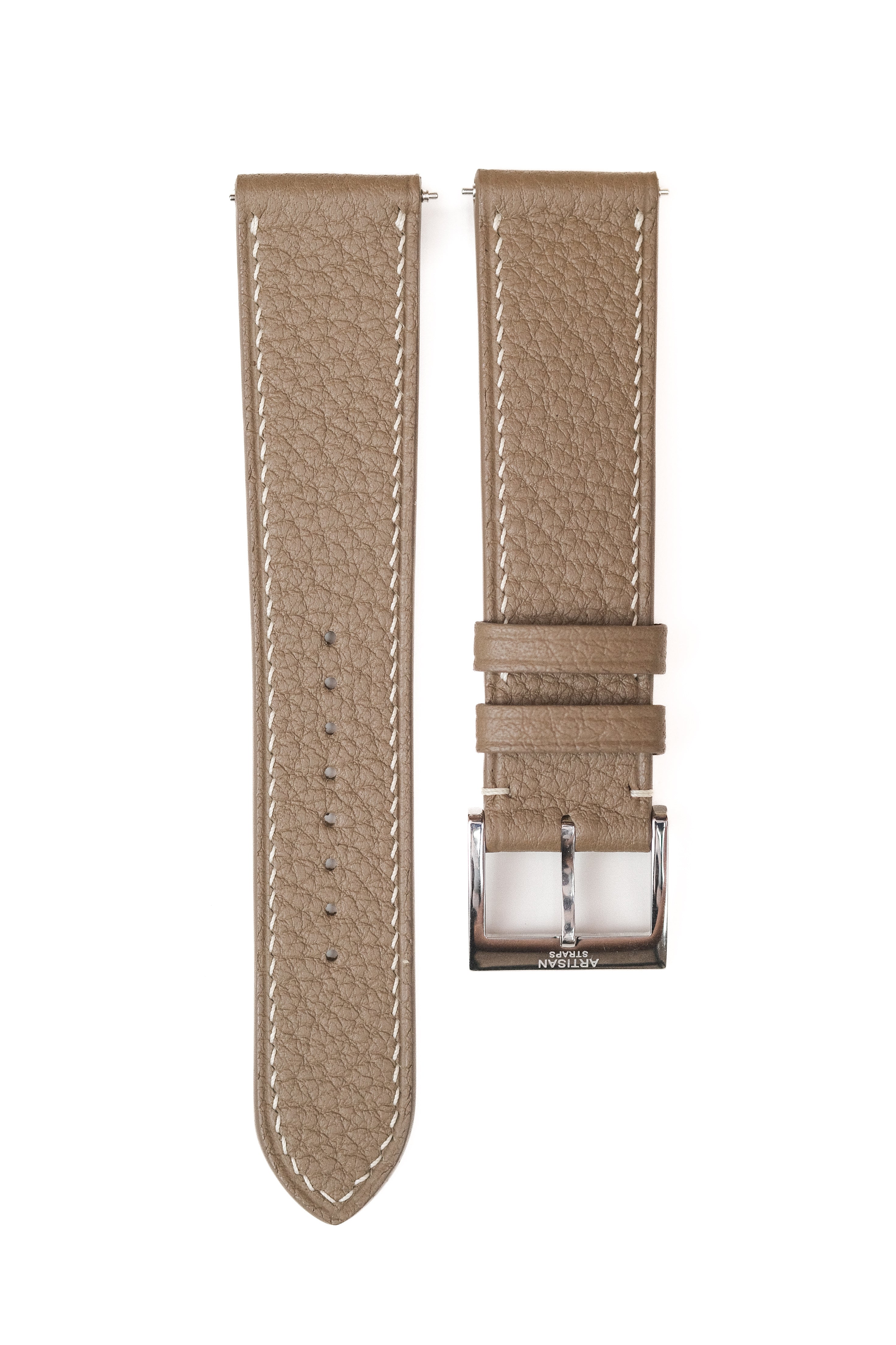Taupe Shrunken Calf Leather Strap - Artisan Straps