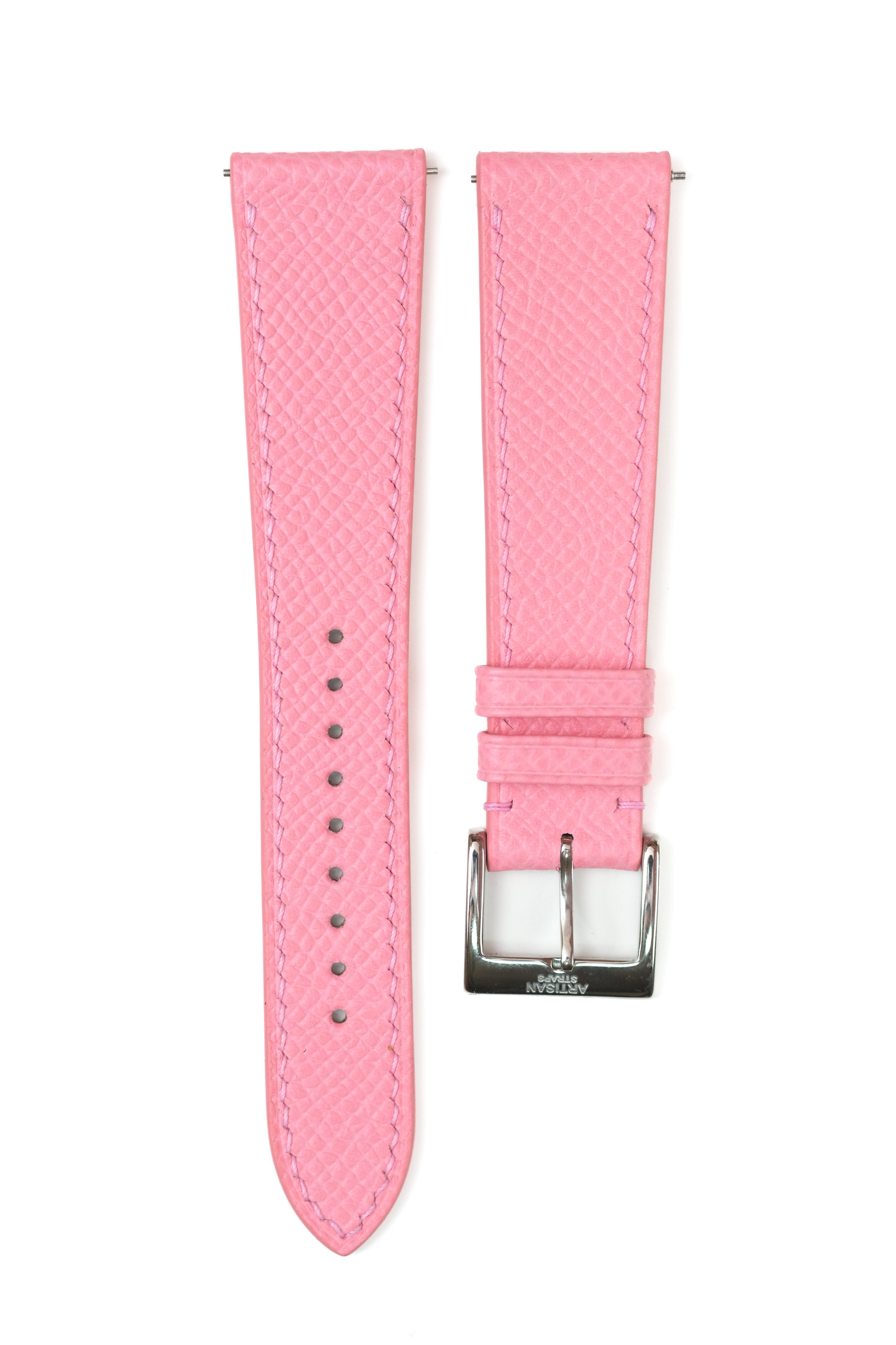 Correa de piel Epsom color rosa 